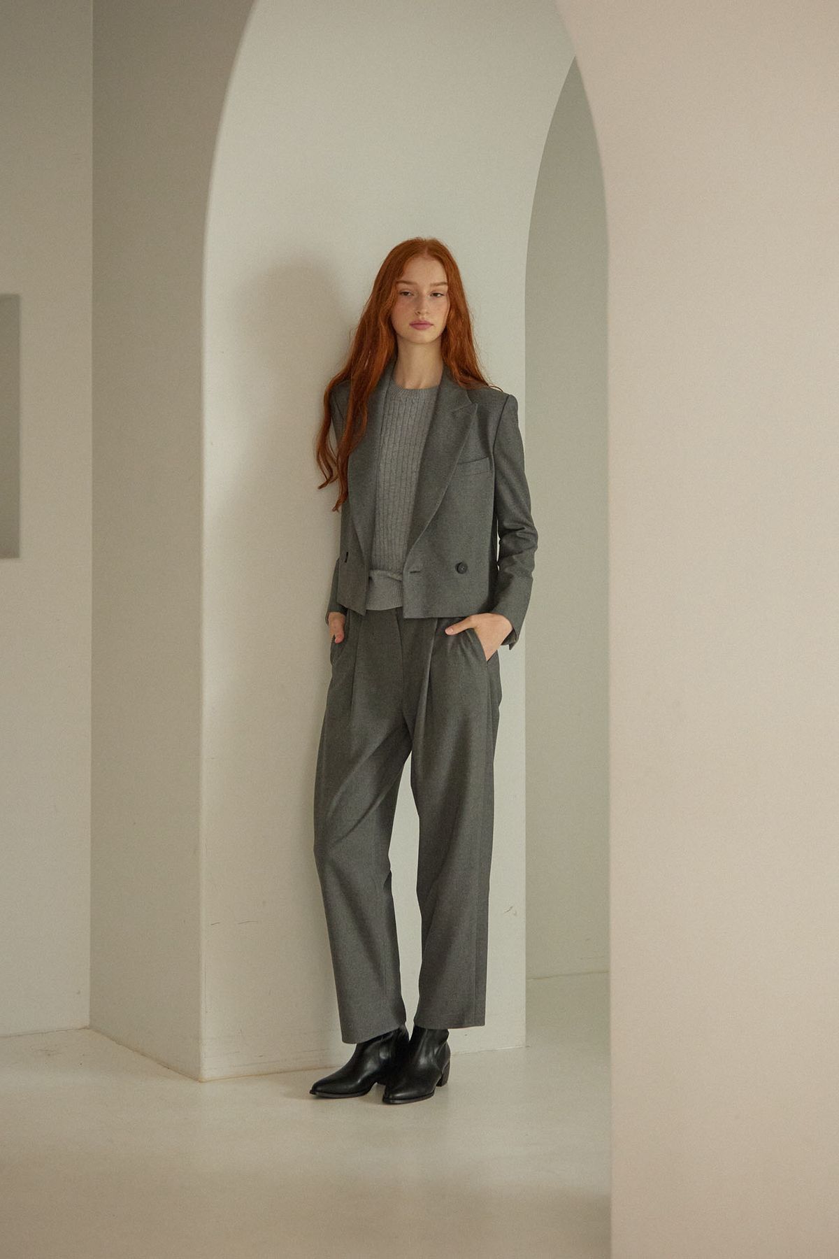 라펠 소로브(LAFELSORTOF) 소프트 원턱 와이드 팬츠