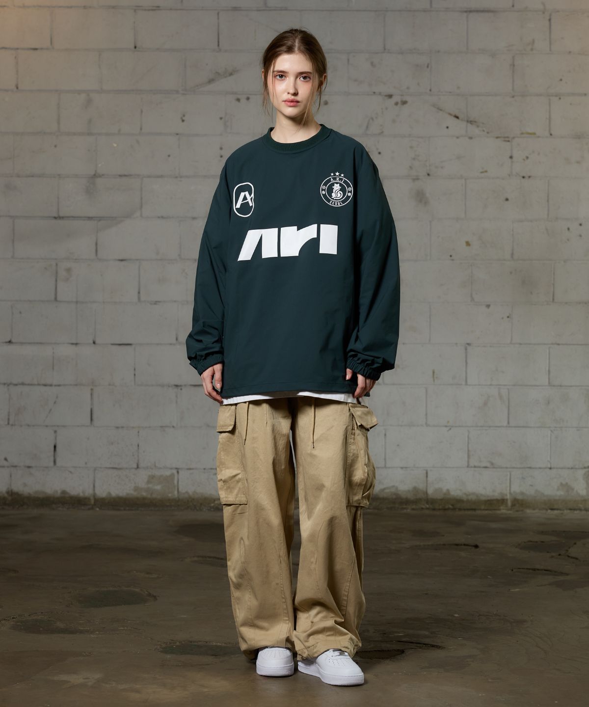 아리킴(ARIKIM) ARI LONG SLEEVE JERSEY T-SHIRT / GREEN