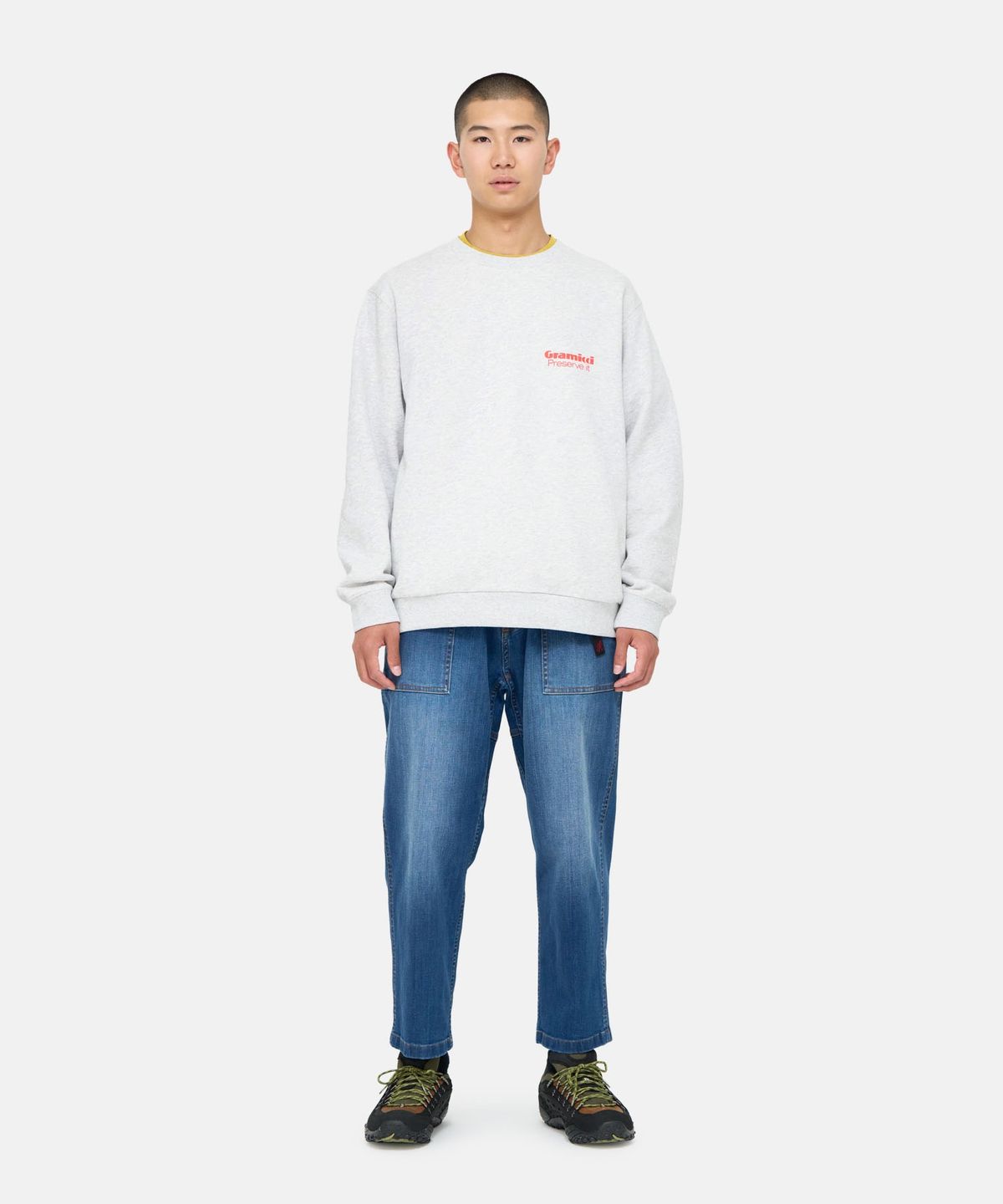 그라미치(GRAMICCI) PRESERVE IT 스웨트 맨투맨 Grey Heather
