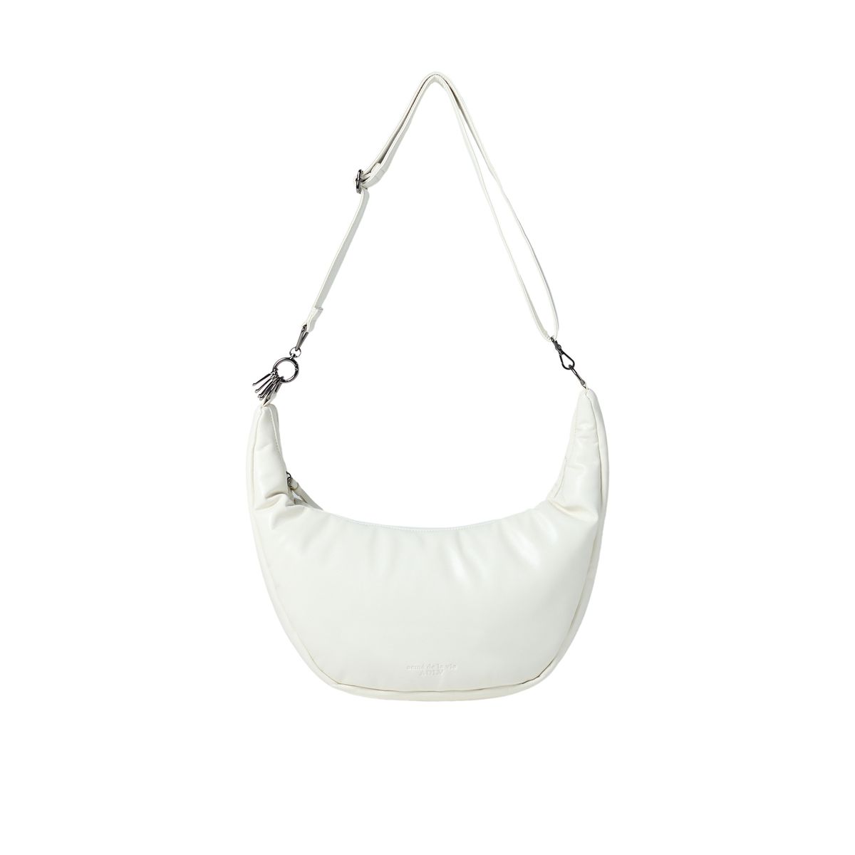 아크메드라비(ACME DE LA VIE) BASIC LOGO GLOSSY VEGAN LEATHER CROSS BAG