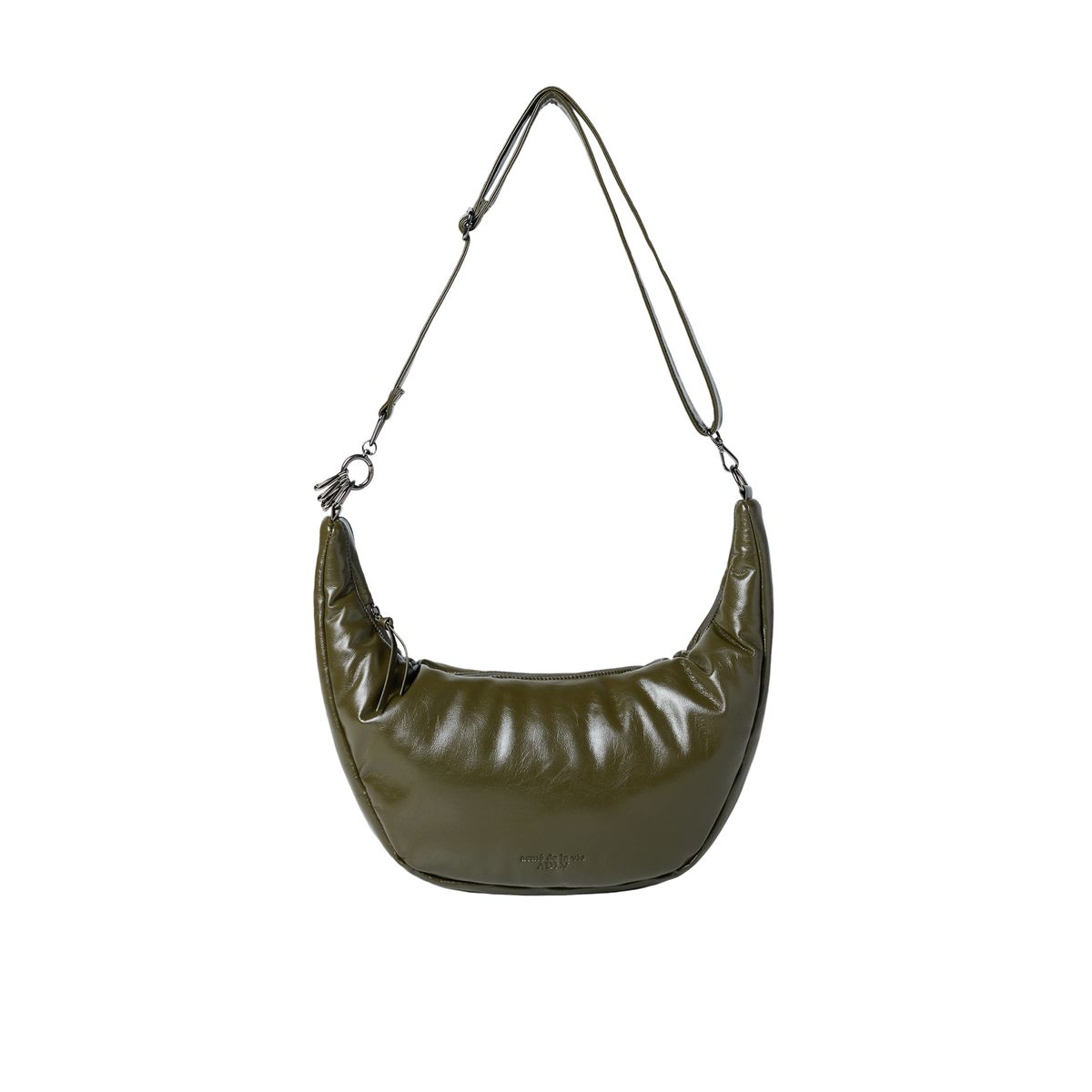 아크메드라비(ACME DE LA VIE) BASIC LOGO GLOSSY VEGAN LEATHER CROSS BAG