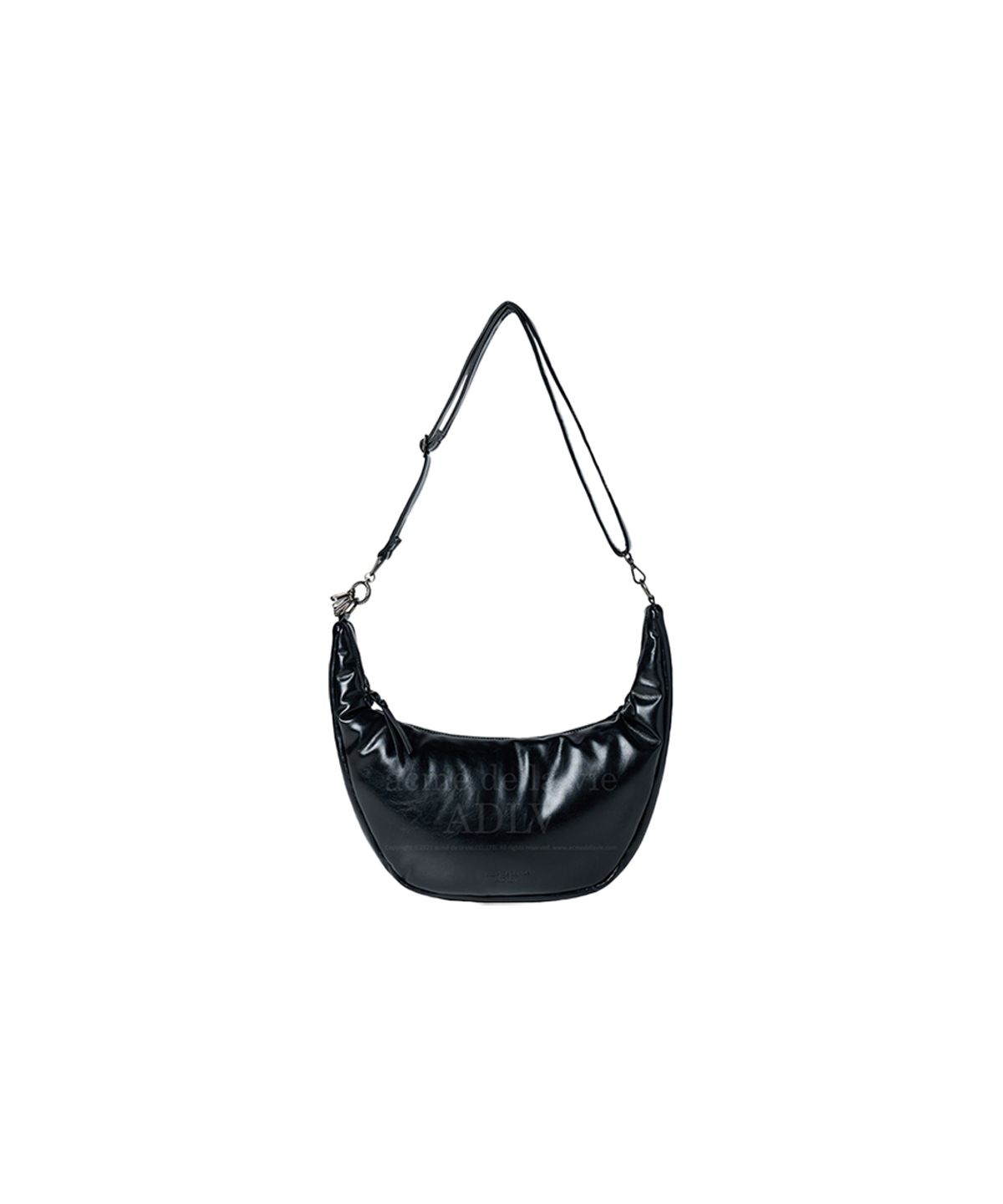 아크메드라비(ACME DE LA VIE) BASIC LOGO GLOSSY VEGAN LEATHER CROSS BAG