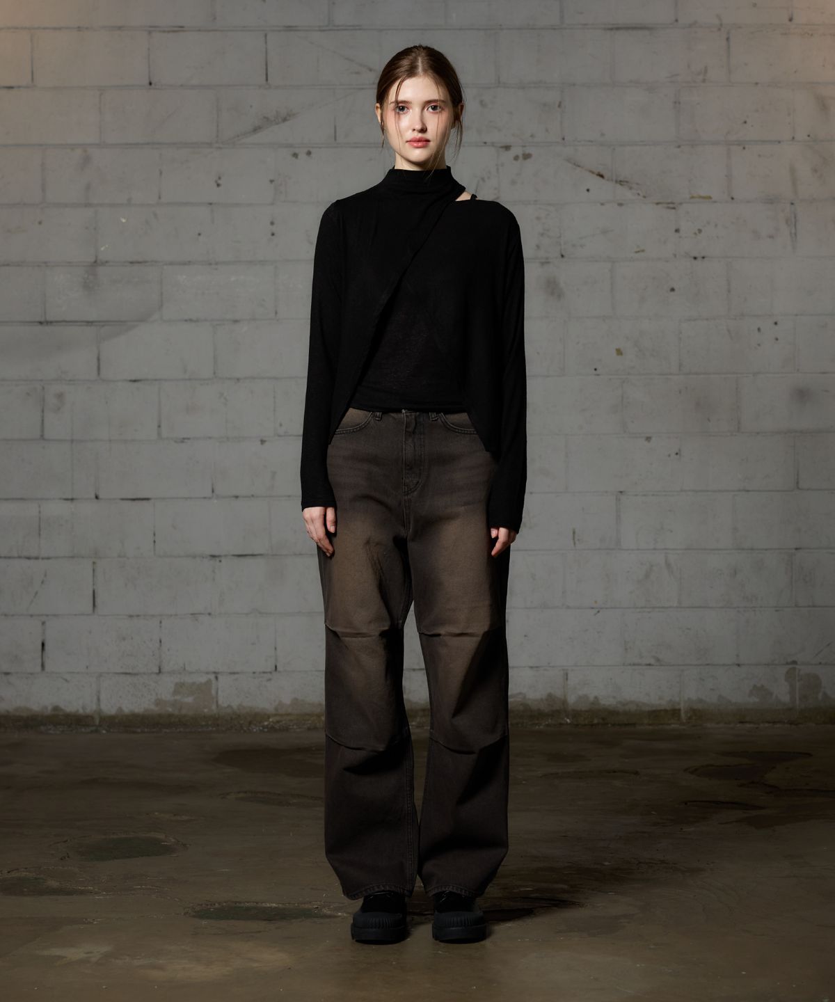 아리킴(ARIKIM) ARE WOOL LONG SLEEVE SET / BLACK