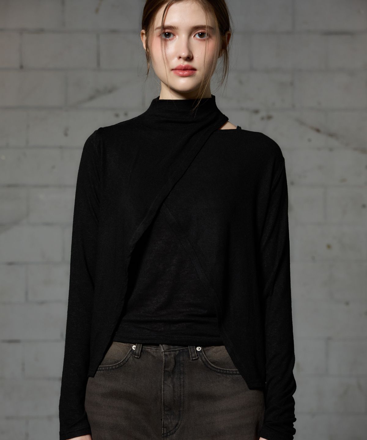 아리킴(ARIKIM) ARE WOOL LONG SLEEVE SET / BLACK