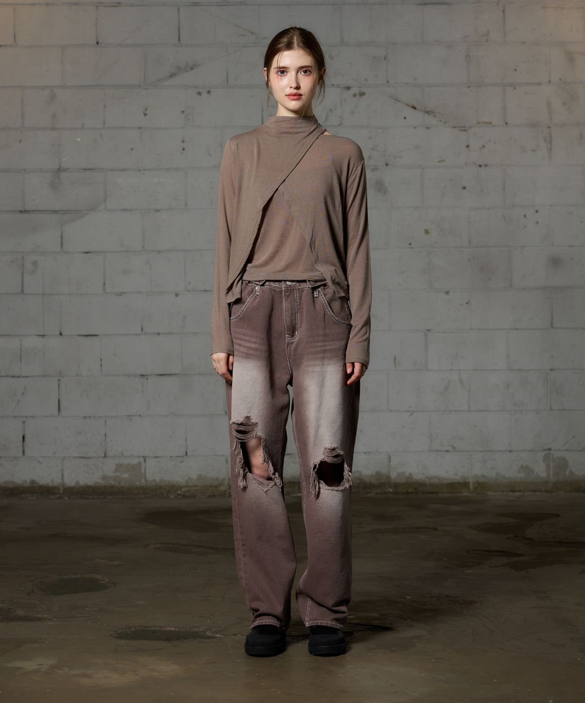 아리킴(ARIKIM) ARE WOOL LONG SLEEVE SET / MOCHA