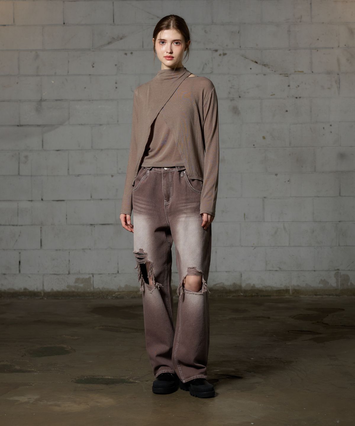 아리킴(ARIKIM) ARE WOOL LONG SLEEVE SET / MOCHA