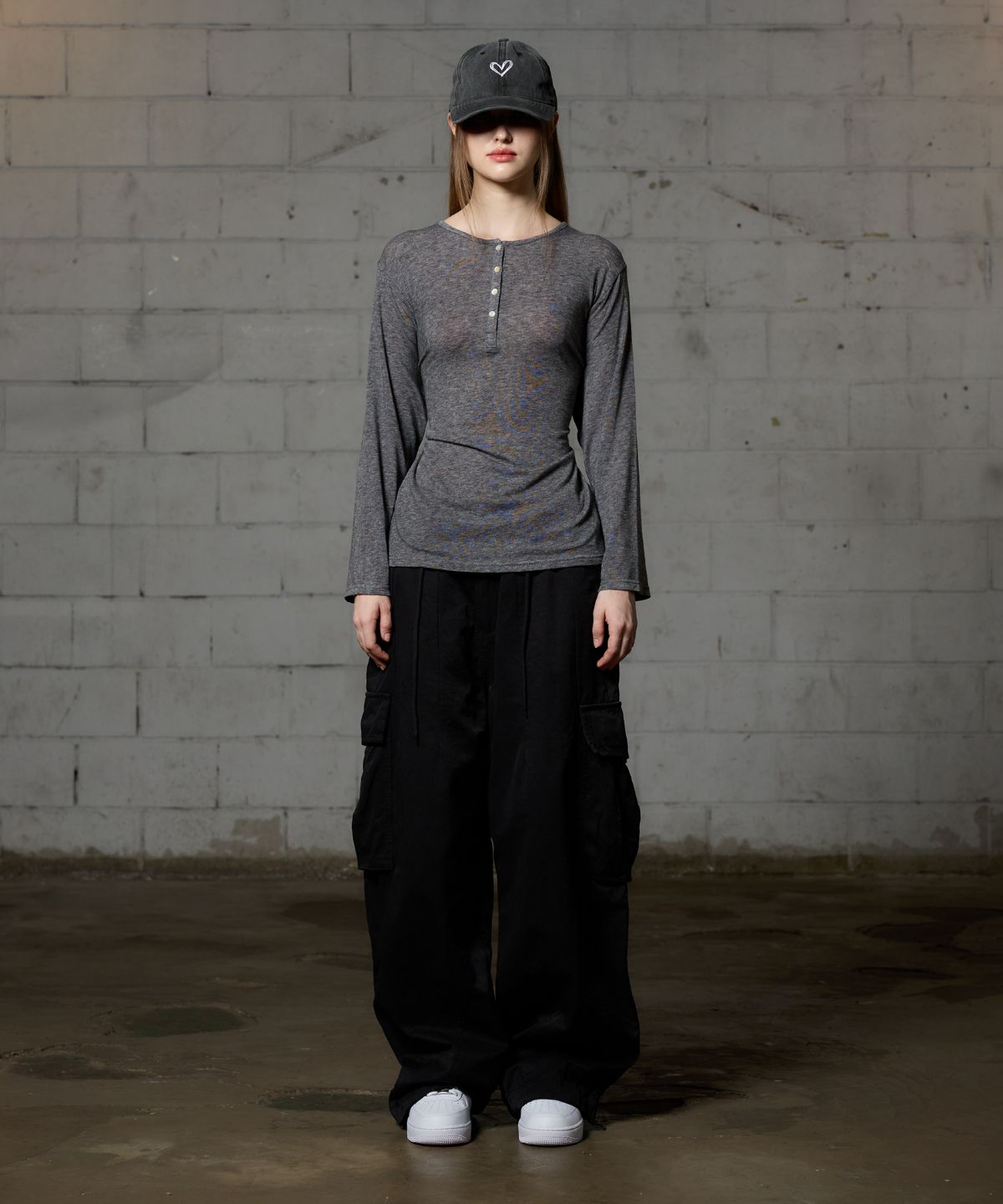 아리킴(ARIKIM) FAIRY WOOL LONG SLEEVE / CHARCOAL