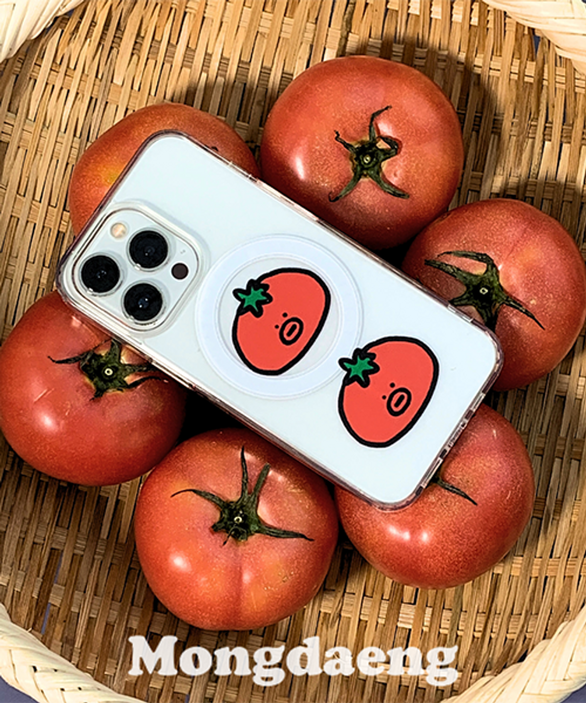 몽댕(MONGDAENG) Red Tomathew magsafe card case 웅이 아버지 토매튜 맥세이프 카드지갑