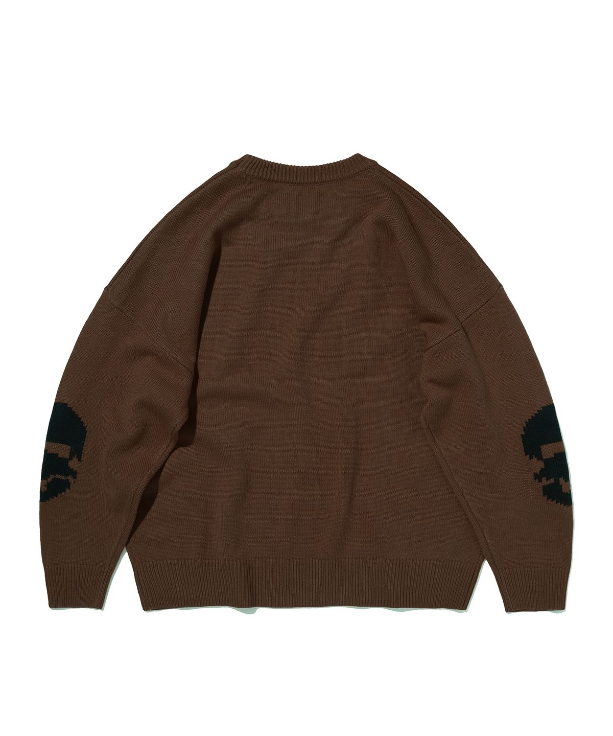 스웨이드(SUADE) ELBOW SKULL KNIT [BROWN]