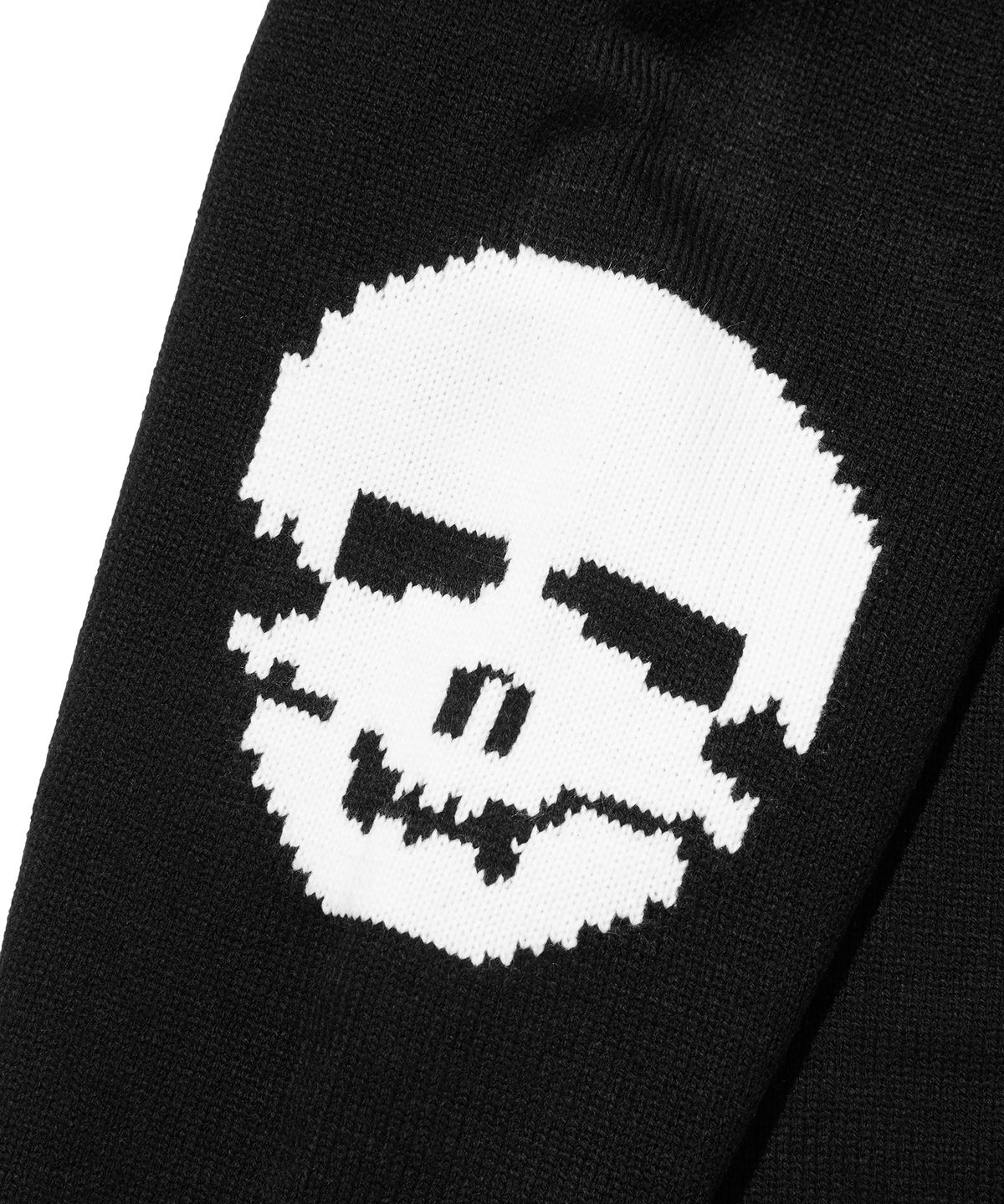 스웨이드(SUADE) ELBOW SKULL KNIT [BLACK]
