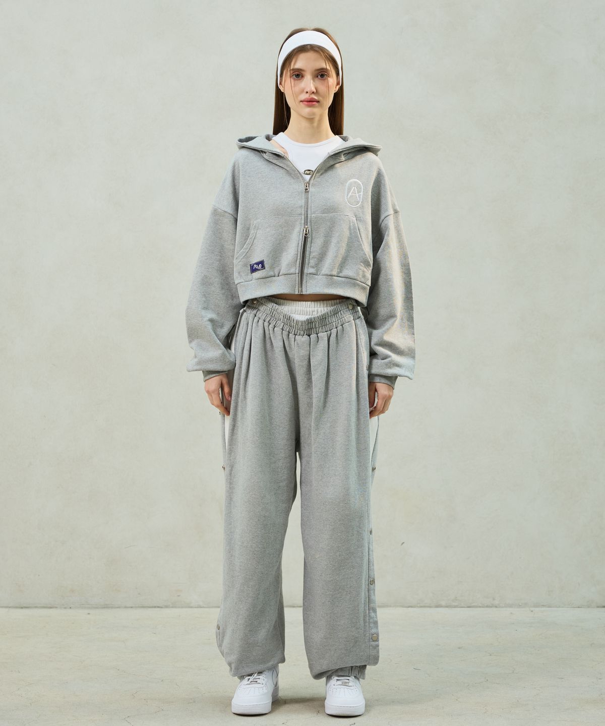 아리킴(ARIKIM) PITA SNAP OFF SWEAT PANTS / MELANGE