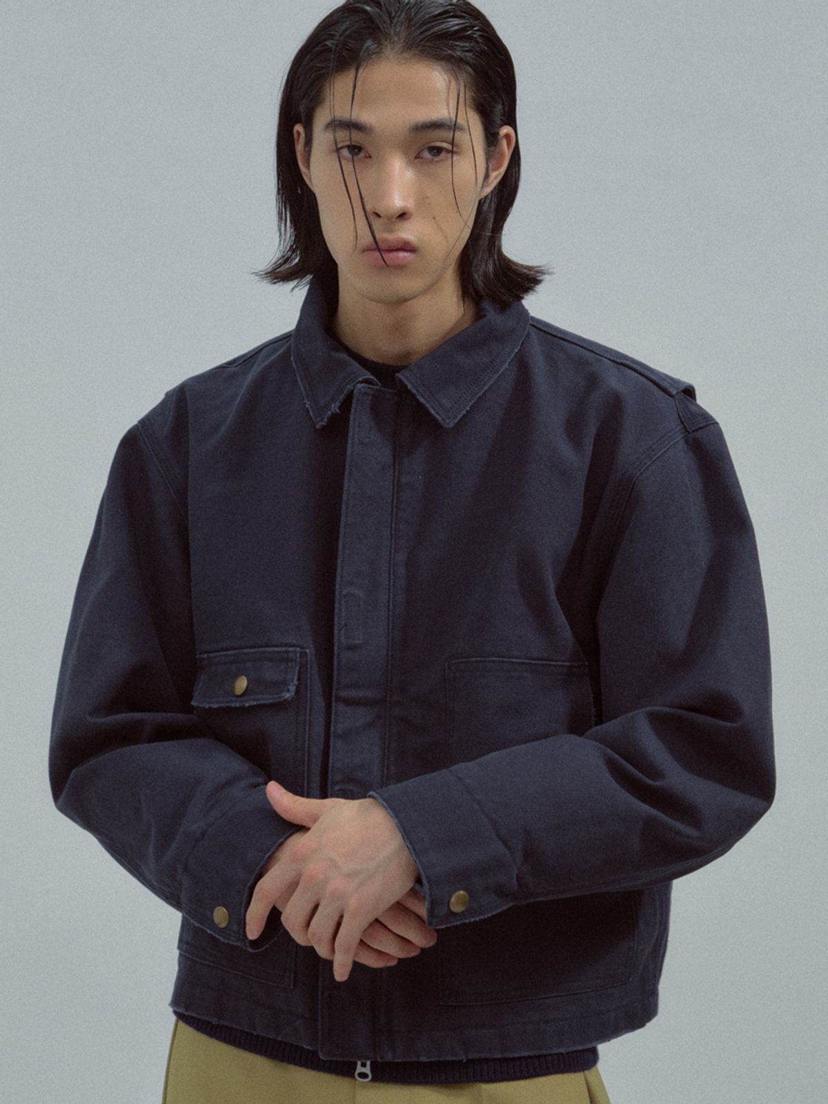 노클(NOCLE) Turner Single Jakcet Navy