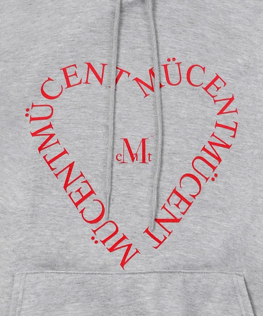 MUSINSA | MUCENT Heart Lettering Hoodie Unisex (3 Colors)