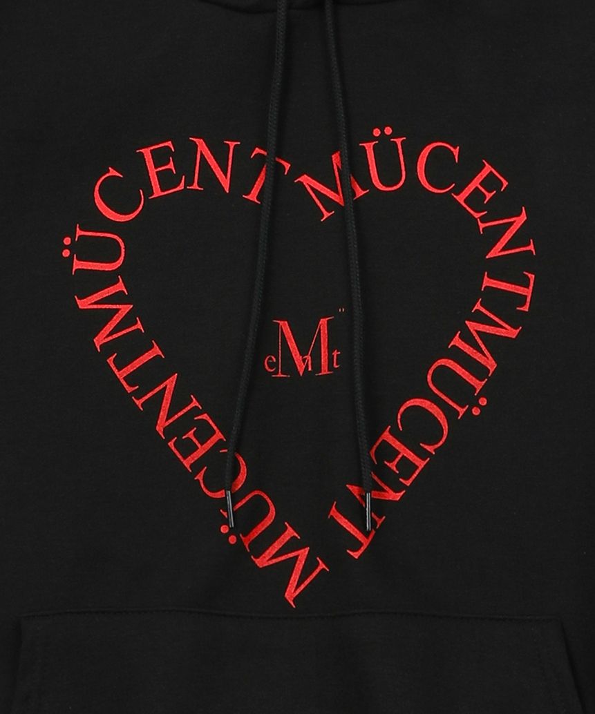 MUSINSA | MUCENT Heart Lettering Hoodie Unisex (3 Colors)