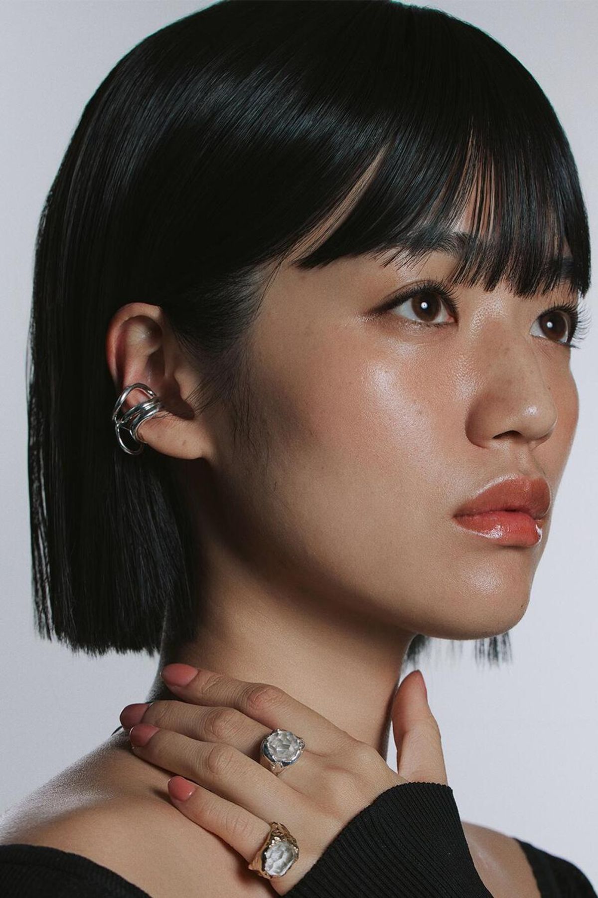 휴스타드(HUSTAD) HUSTAD 213 Love Earcuff _925 실버 러브 이어커프