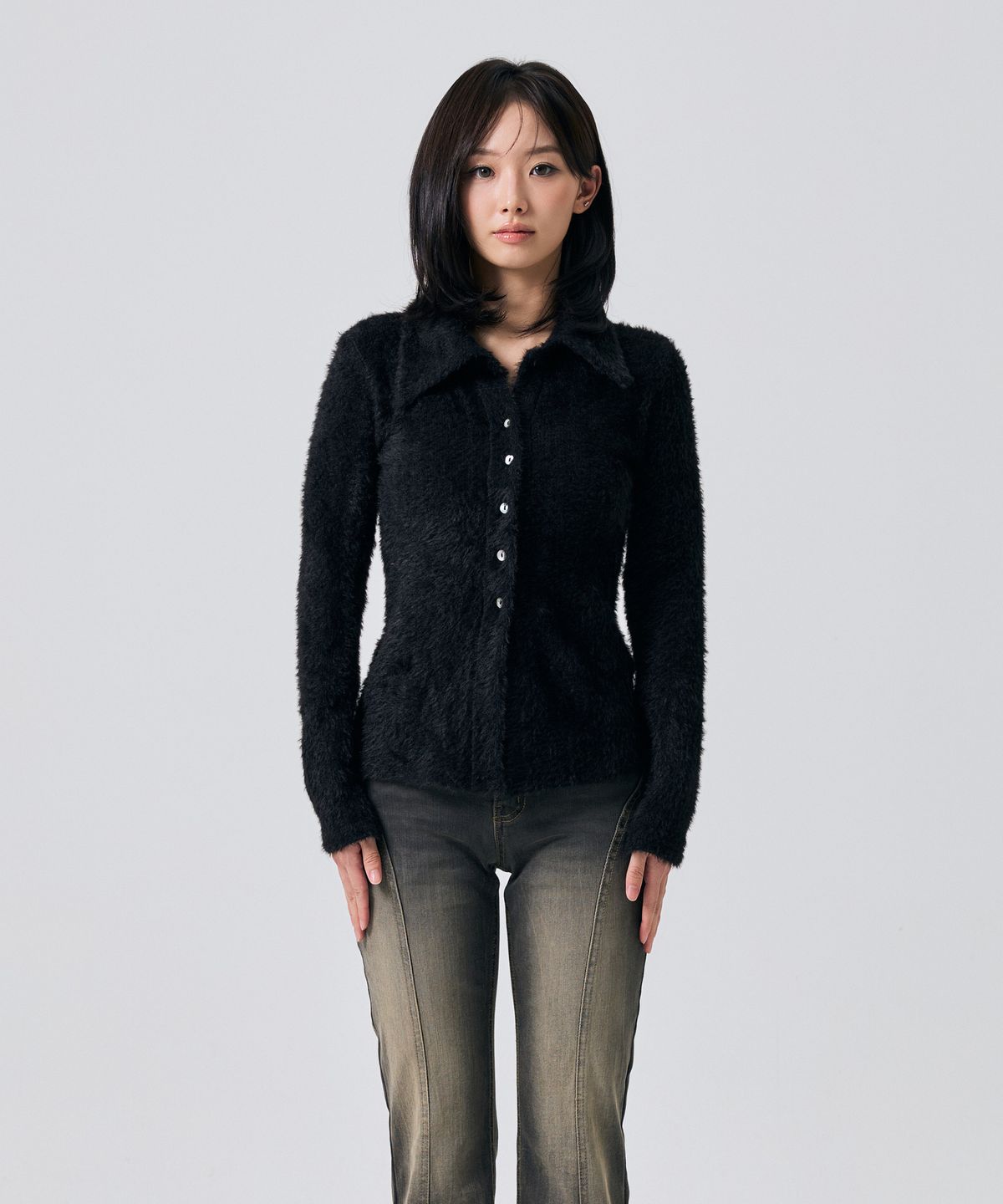 아리킴(ARIKIM) COSMO FUR CARDIGAN / BLACK
