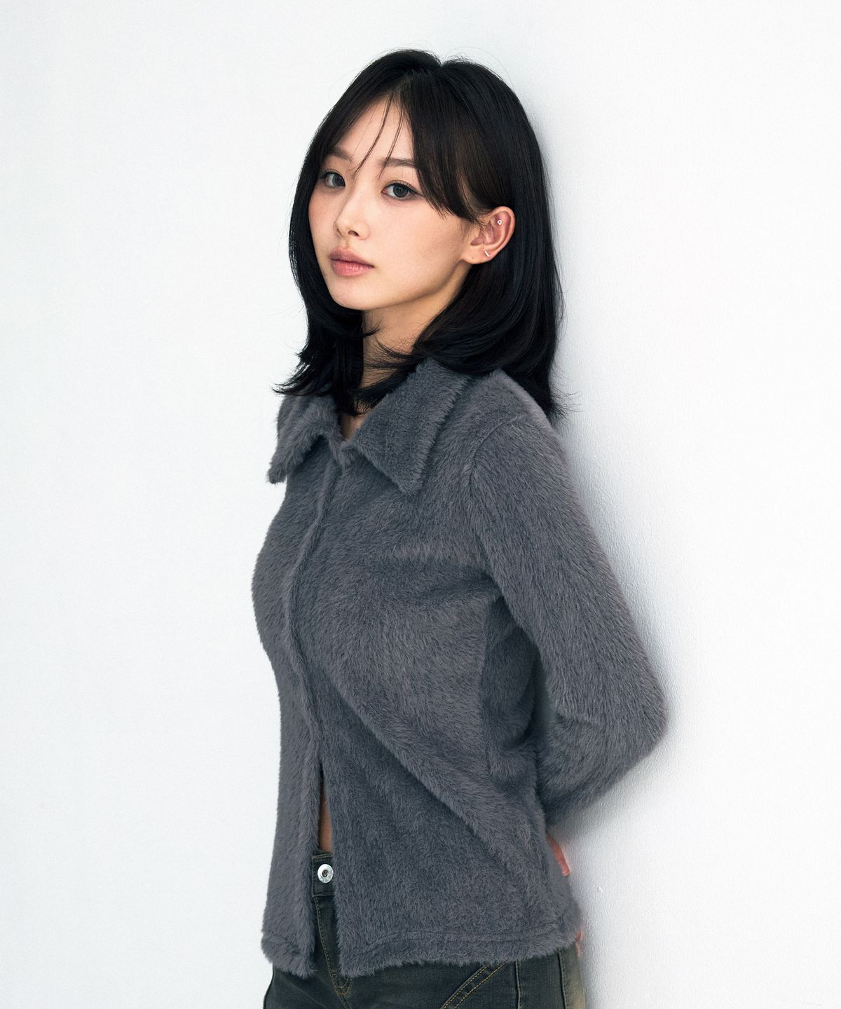 아리킴(ARIKIM) COSMO FUR CARDIGAN / CHARCOAL