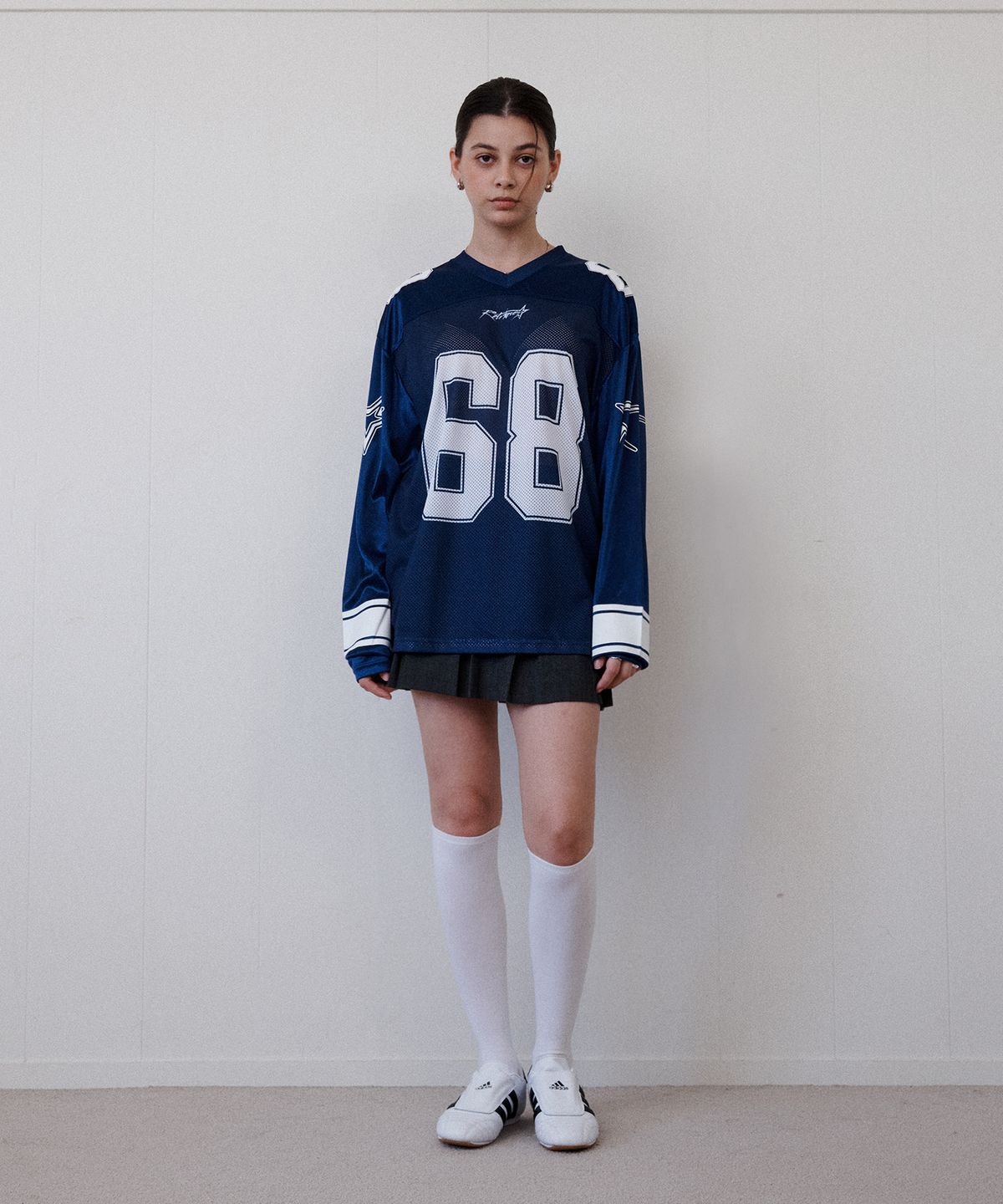 리트리버클럽(RETRIEVER CLUB) 68 LONG FOOTBALL JERSEY [NAVY]