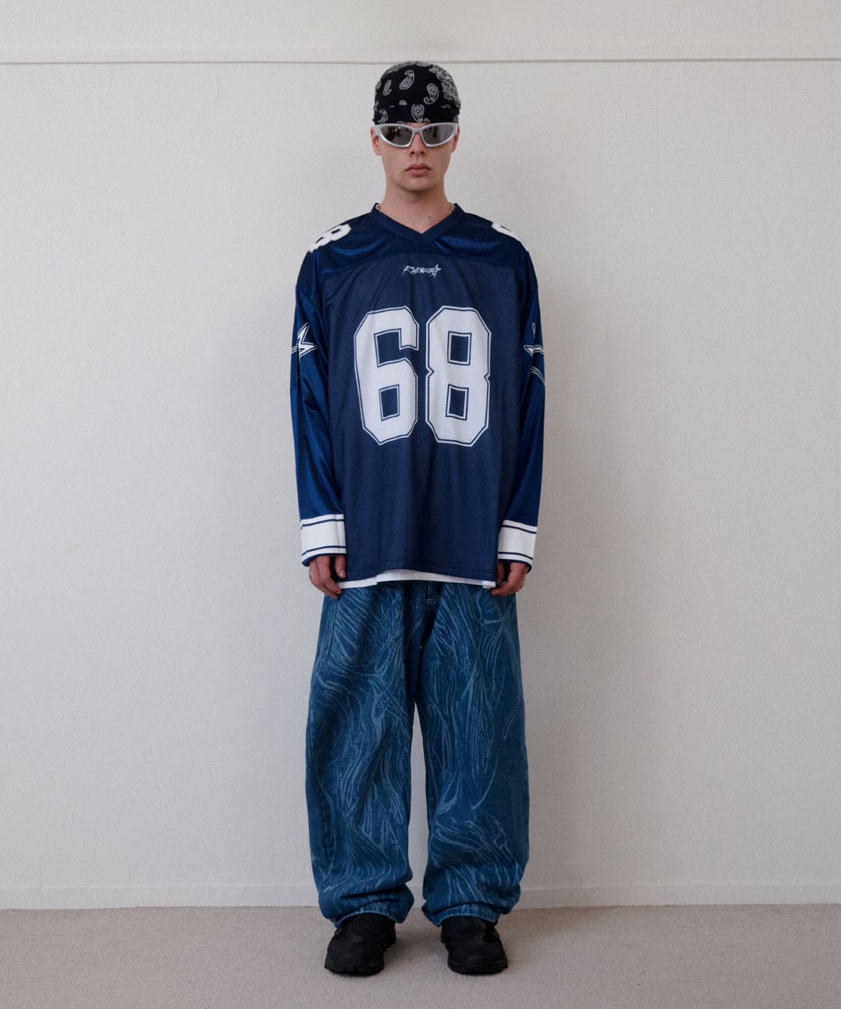 리트리버클럽(RETRIEVER CLUB) 68 LONG FOOTBALL JERSEY [NAVY]