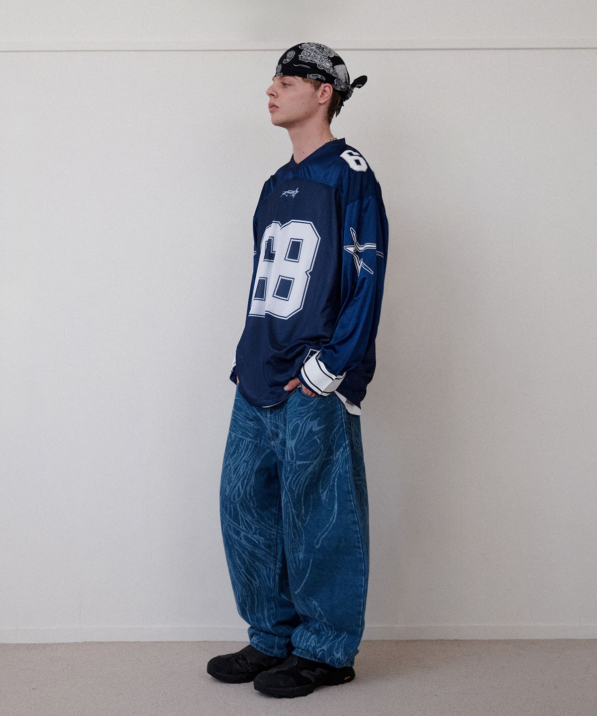 리트리버클럽(RETRIEVER CLUB) 68 LONG FOOTBALL JERSEY [NAVY]
