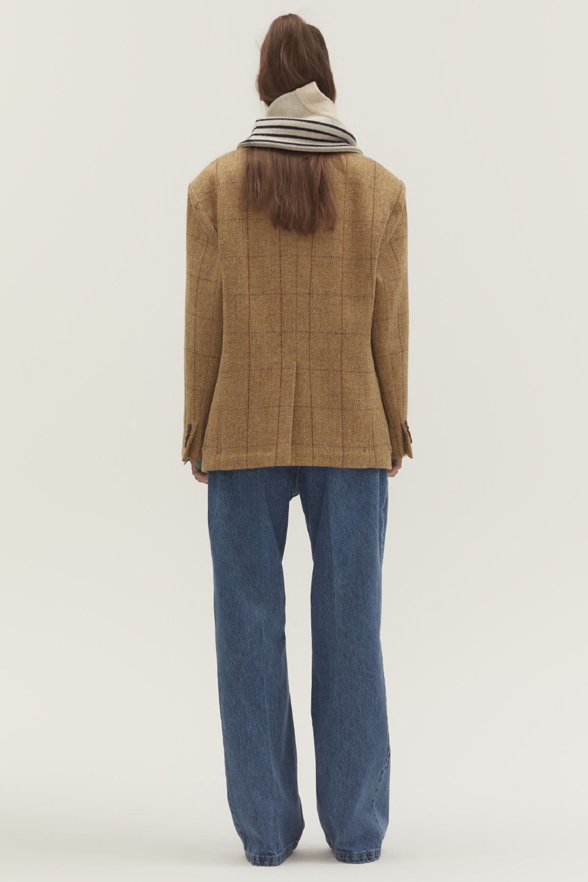 노앙(NOHANT) HARRIS TWEED 90s SINGLE BREASTED JACKET MUSTARD