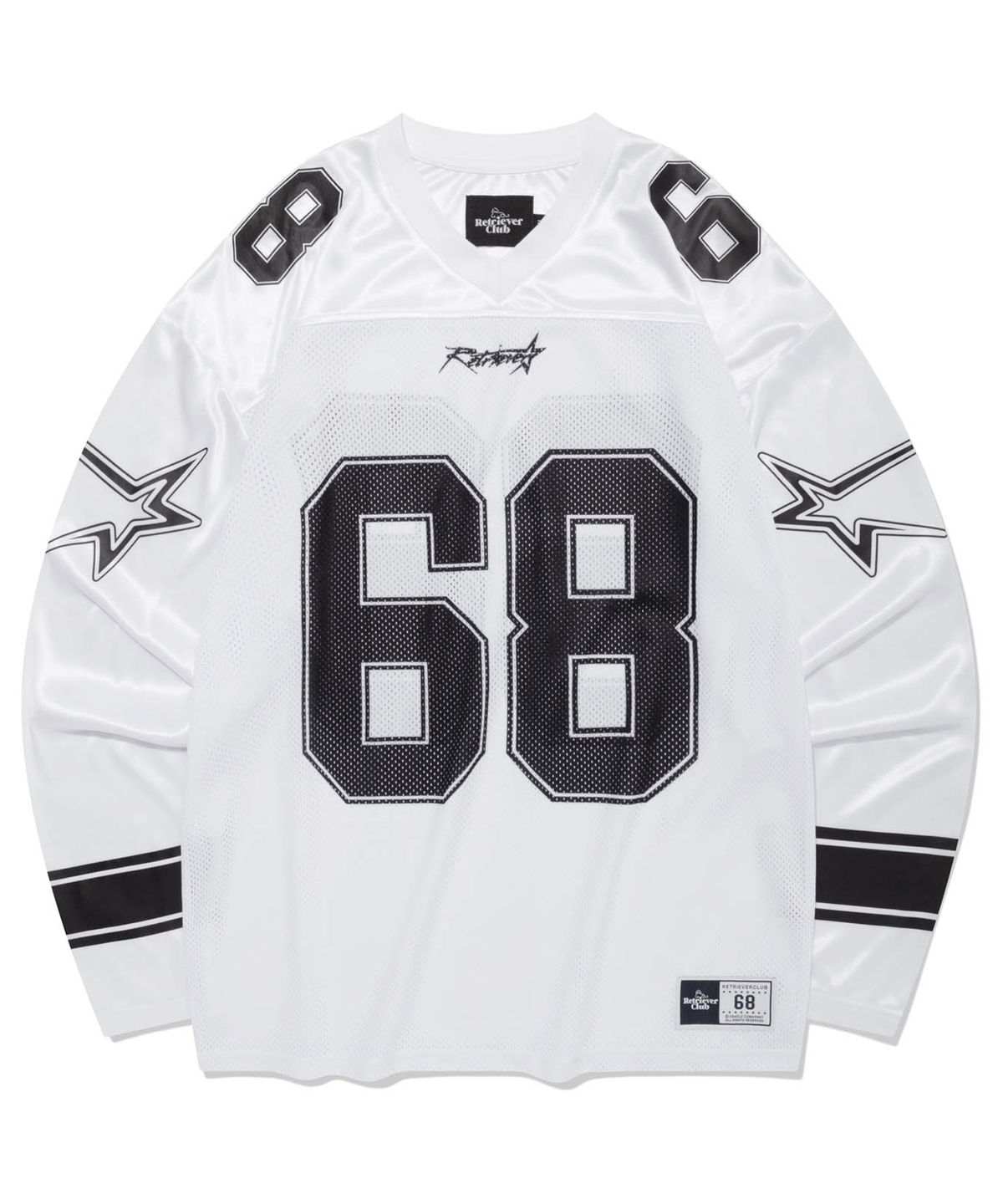 리트리버클럽(RETRIEVER CLUB) 68 LONG FOOTBALL JERSEY [WHITE]