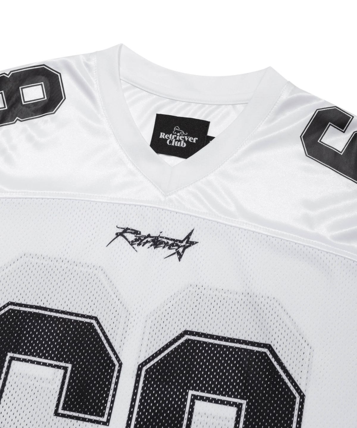 리트리버클럽(RETRIEVER CLUB) 68 LONG FOOTBALL JERSEY [WHITE]