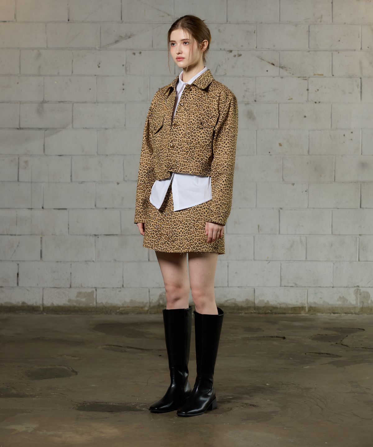아리킴(ARIKIM) LEOPARD TRUCKER JACKET / BEIGE