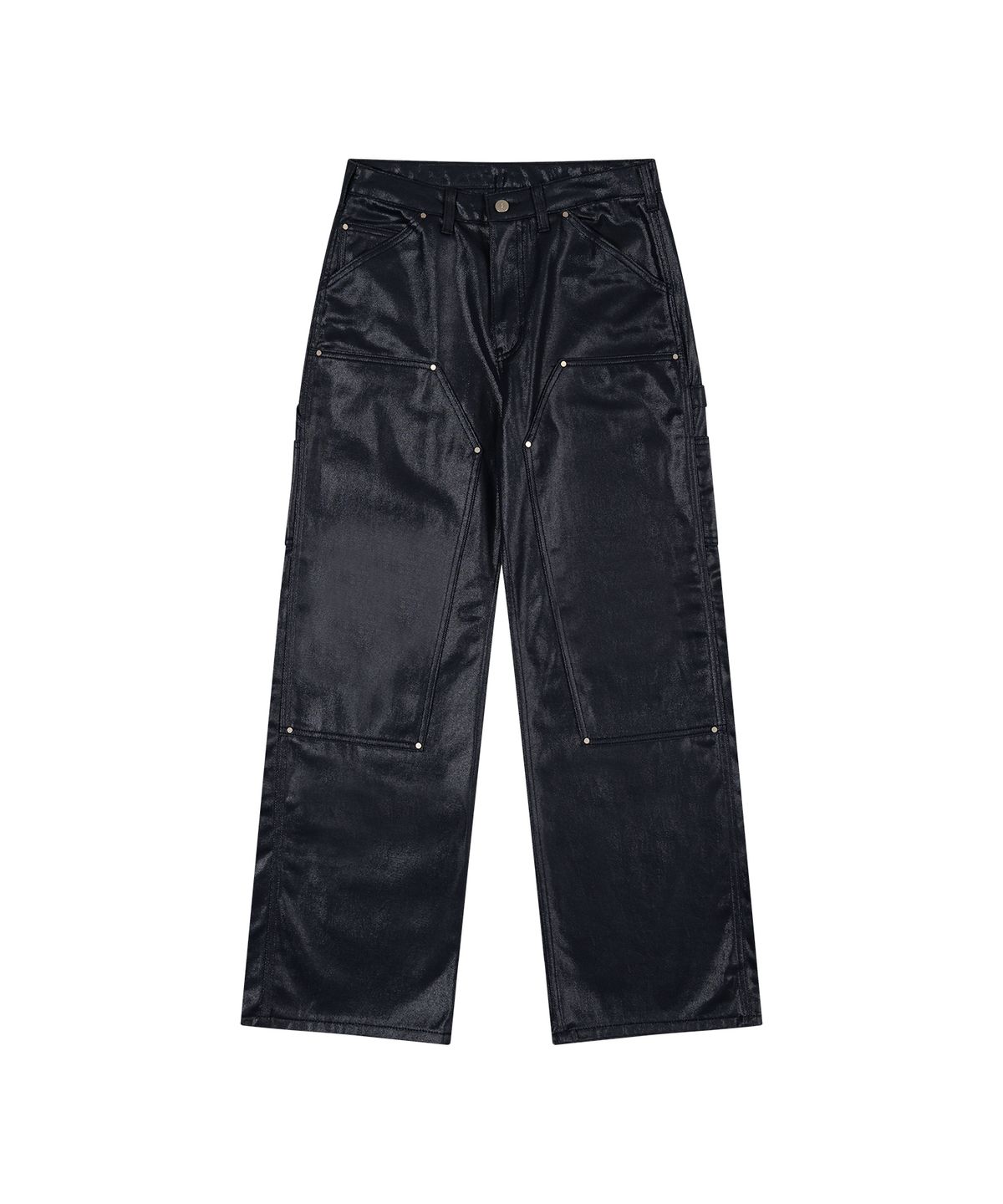 더포르타(THEPORTA) CARPENTER COATING WIDE PANTS, NAVY