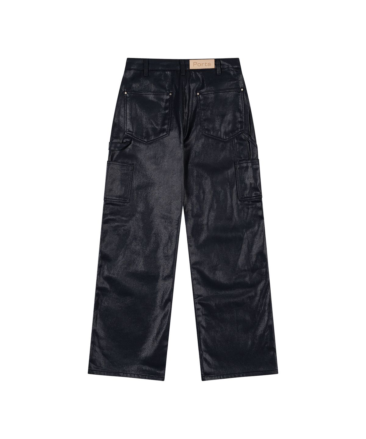 더포르타(THEPORTA) CARPENTER COATING WIDE PANTS, NAVY