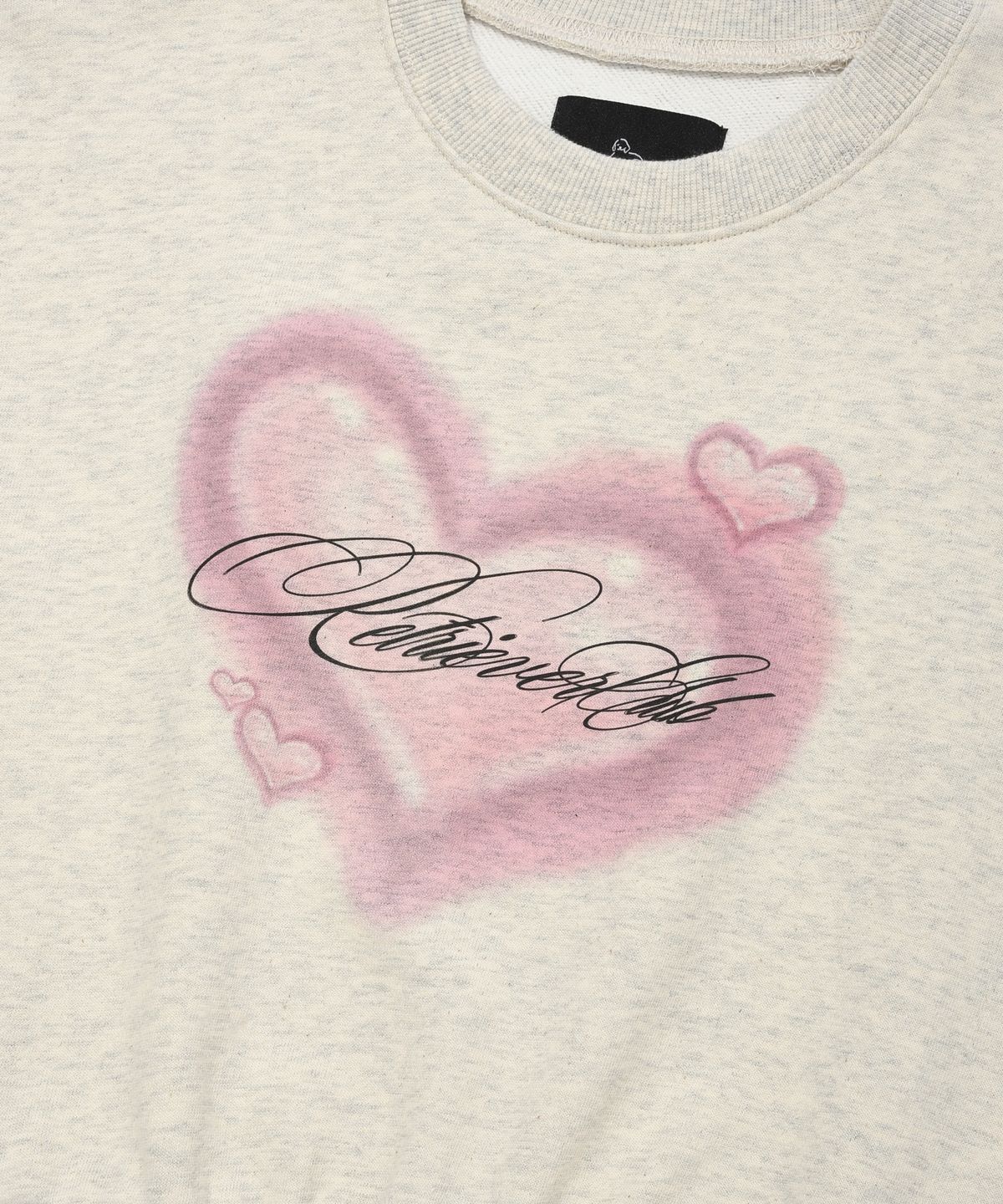 리트리버클럽(RETRIEVER CLUB) HEART CROP CREWNECK [OATMEAL]