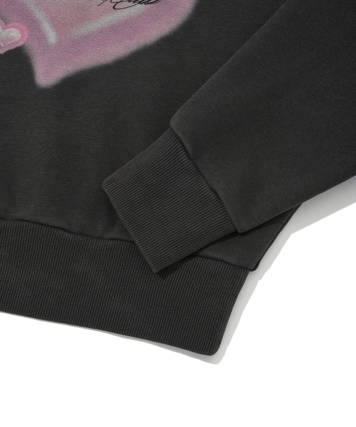 리트리버클럽(RETRIEVER CLUB) HEART CROP CREWNECK [PIGMENT BLACK]