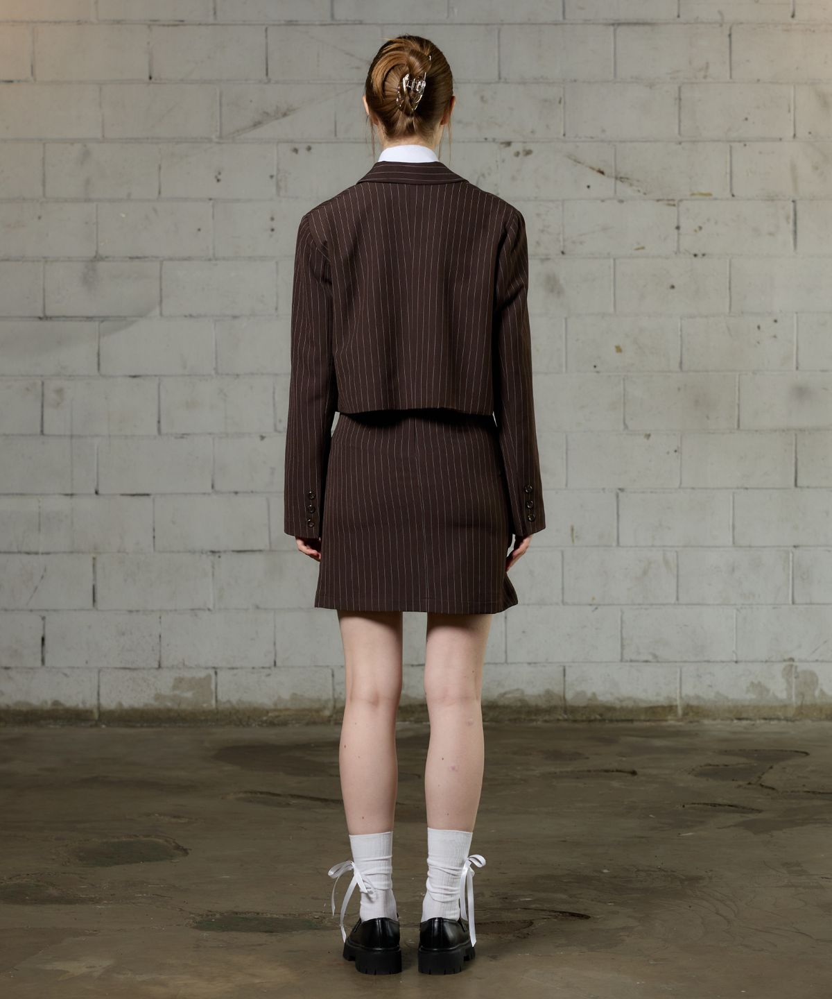 아리킴(ARIKIM) MEOW CROP BLAZER / BROWN