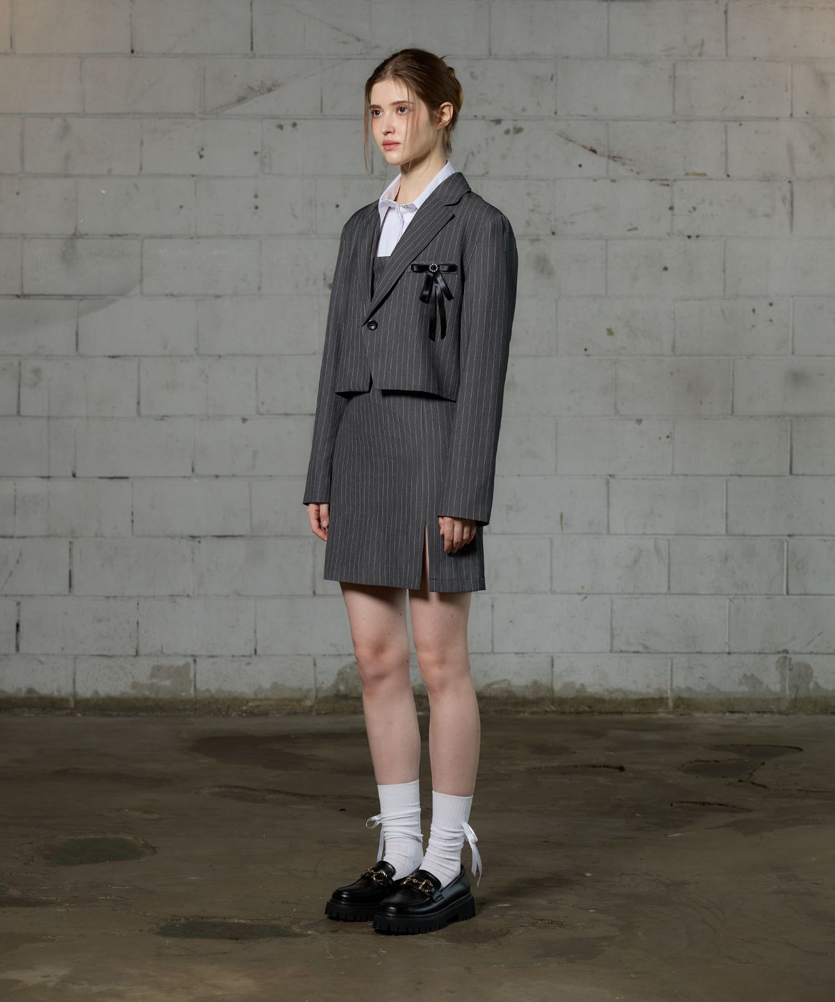 아리킴(ARIKIM) MEOW CROP BLAZER / GRAY