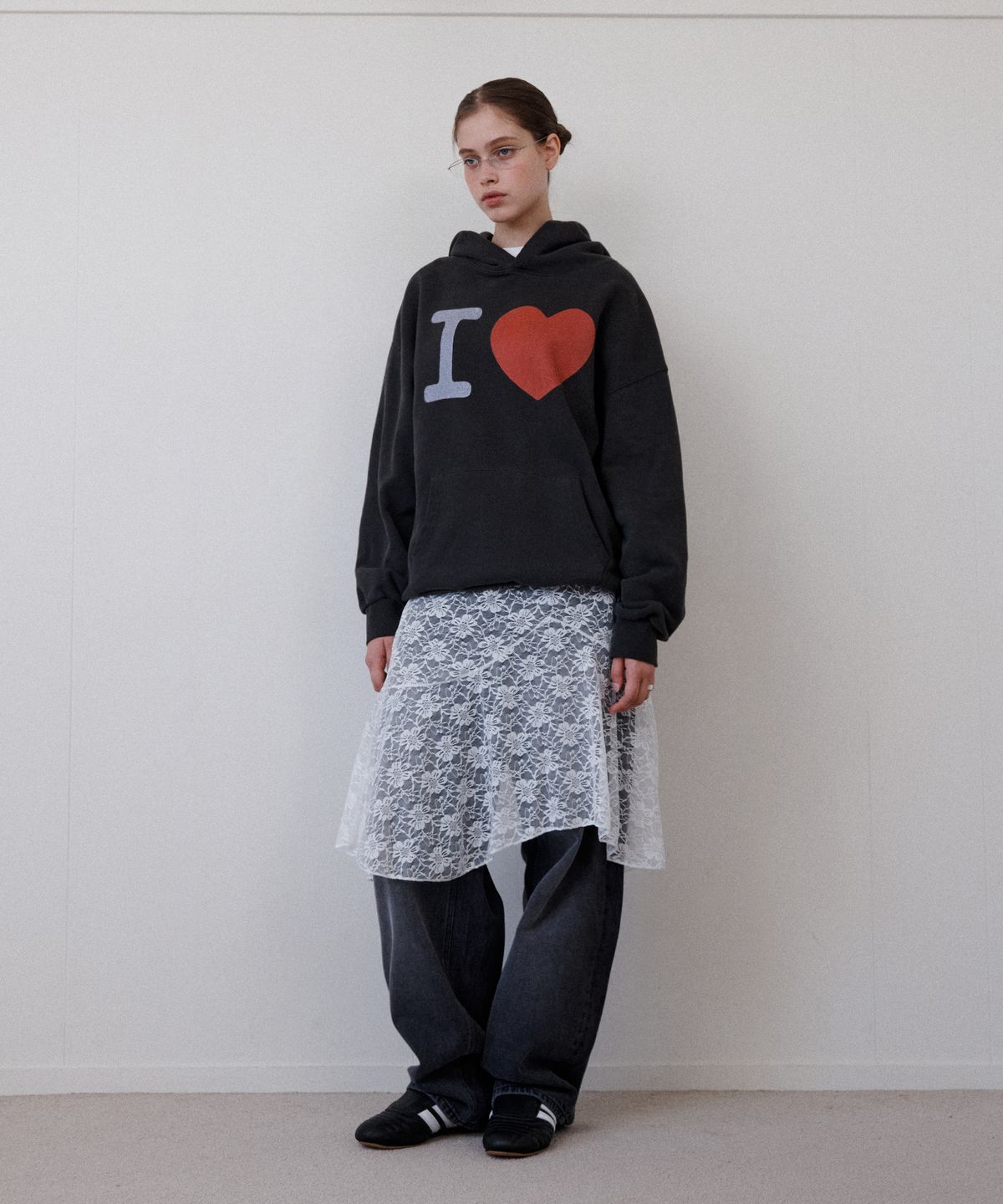 리트리버클럽(RETRIEVER CLUB) I LOVE HOODIE [PIGMENT BLACK]