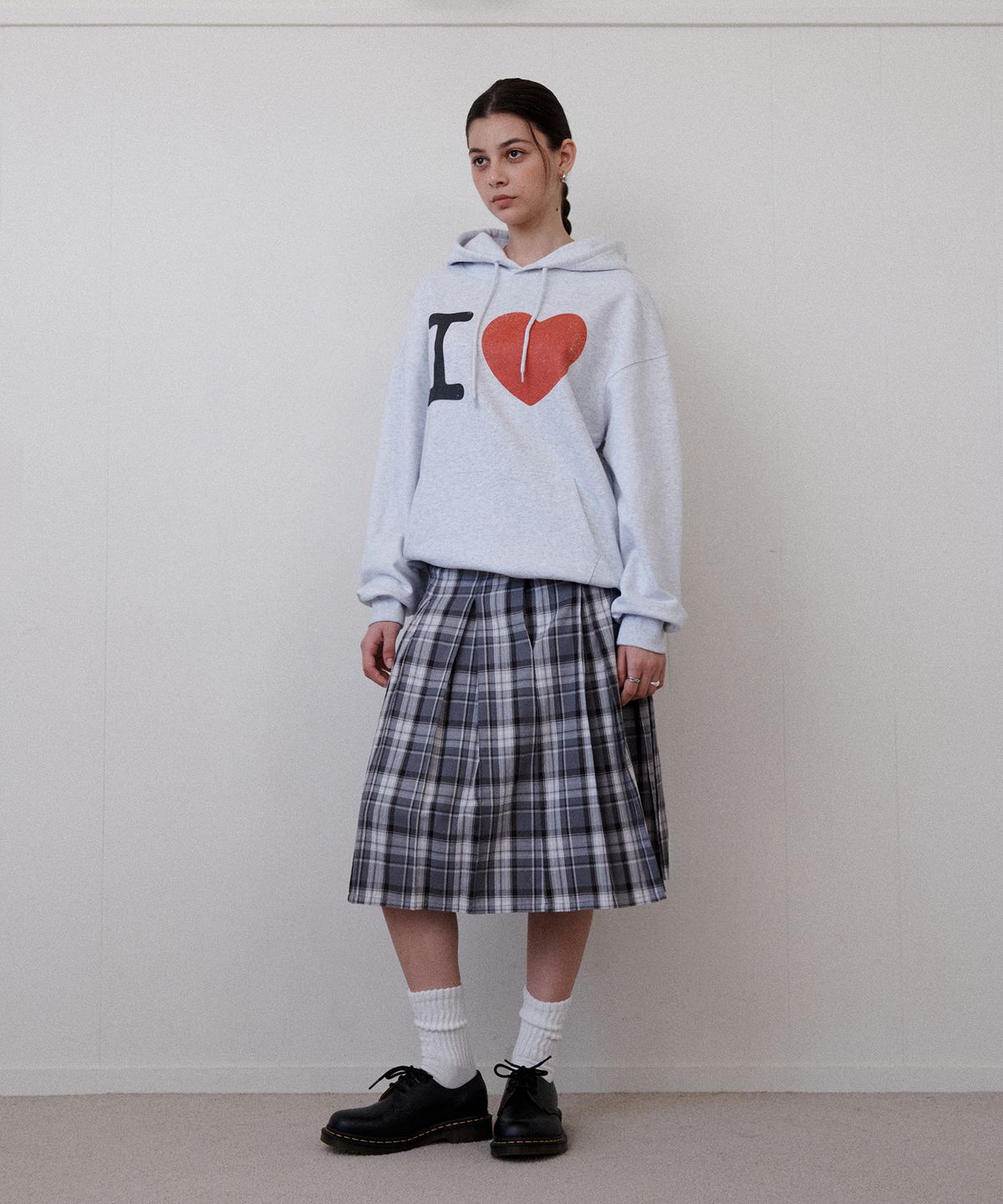리트리버클럽(RETRIEVER CLUB) I LOVE HOODIE [MELANGE GRAY]