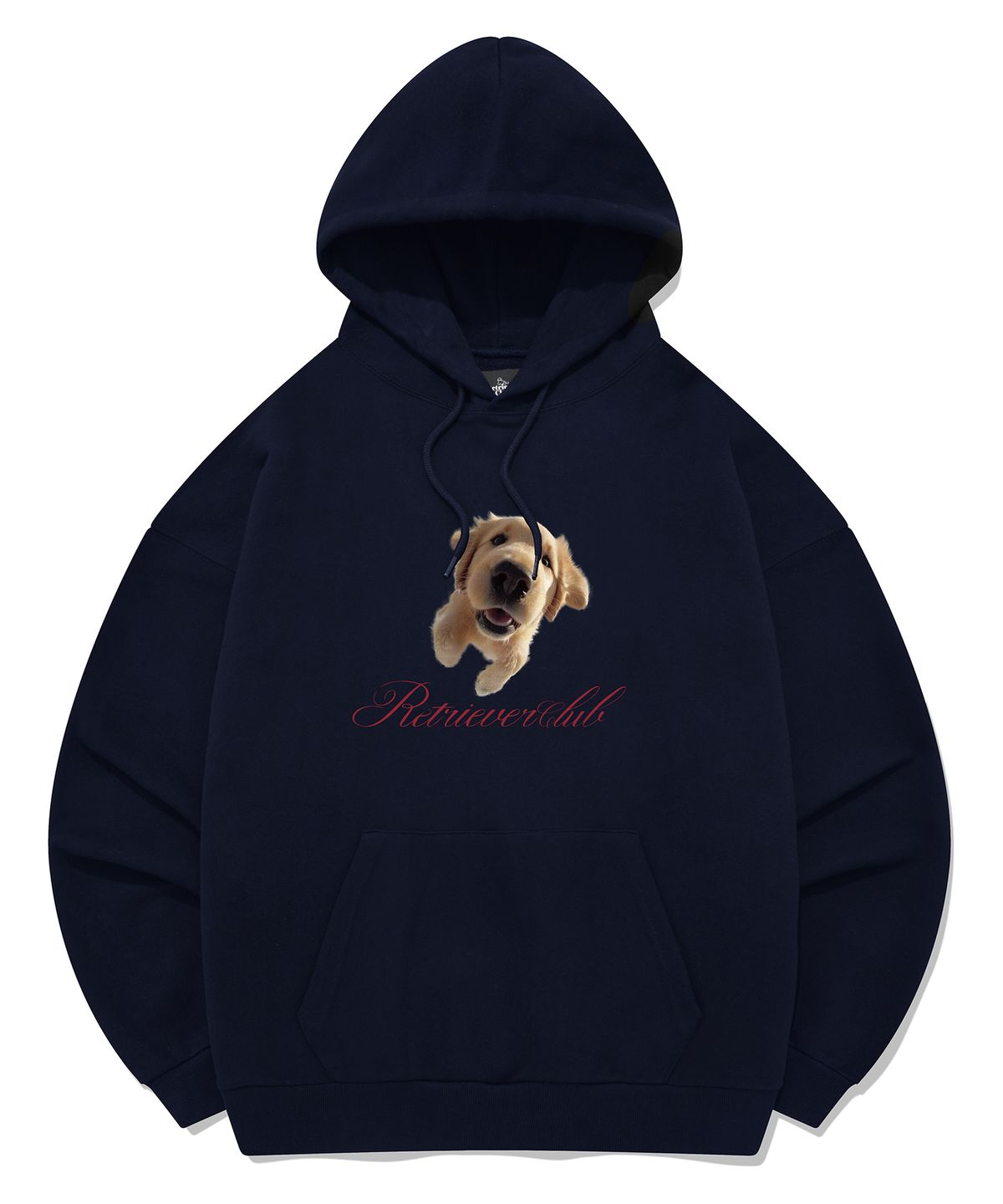 리트리버클럽(RETRIEVER CLUB) PUPPY SCRIPT HOODIE [NAVY]