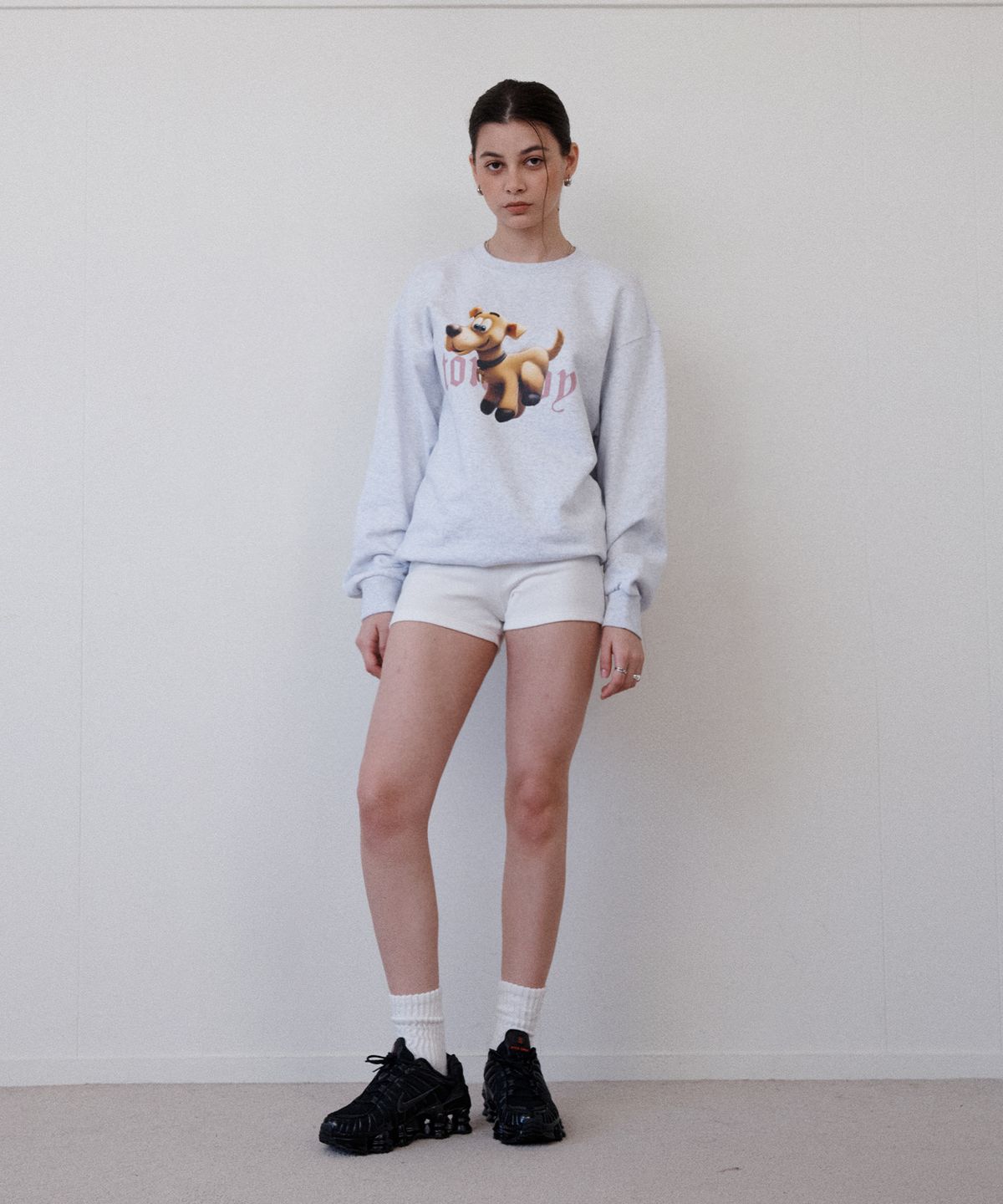 리트리버클럽(RETRIEVER CLUB) COLOR TOMBOY CREWNECK [MELANGE GRAY]
