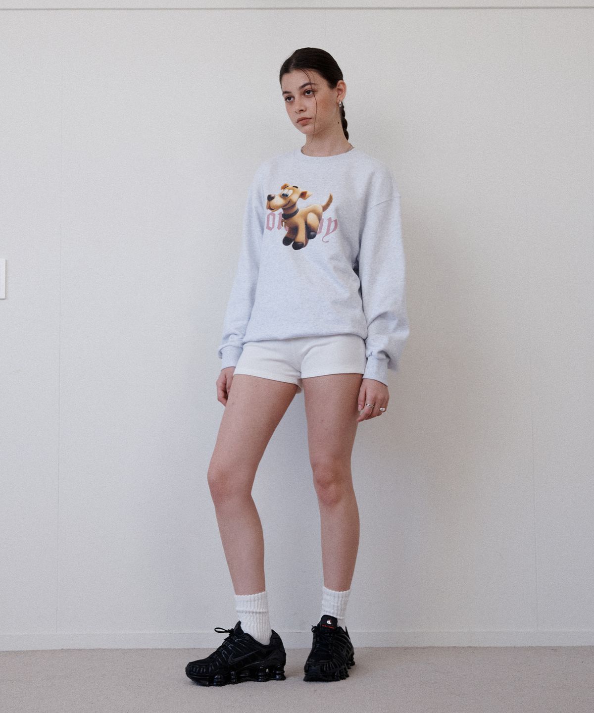 리트리버클럽(RETRIEVER CLUB) COLOR TOMBOY CREWNECK [MELANGE GRAY]