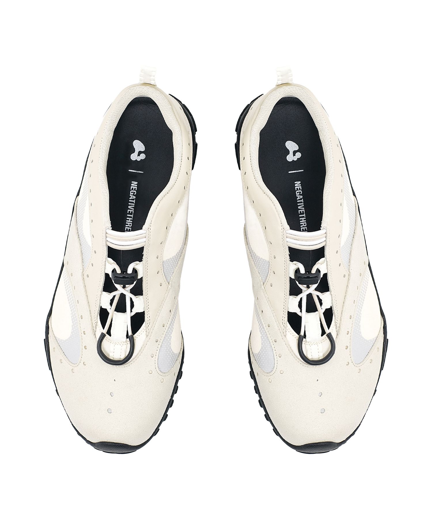MUSINSA公式 | HUG YOUR SKIN Half tone String Sneakers (Cream)