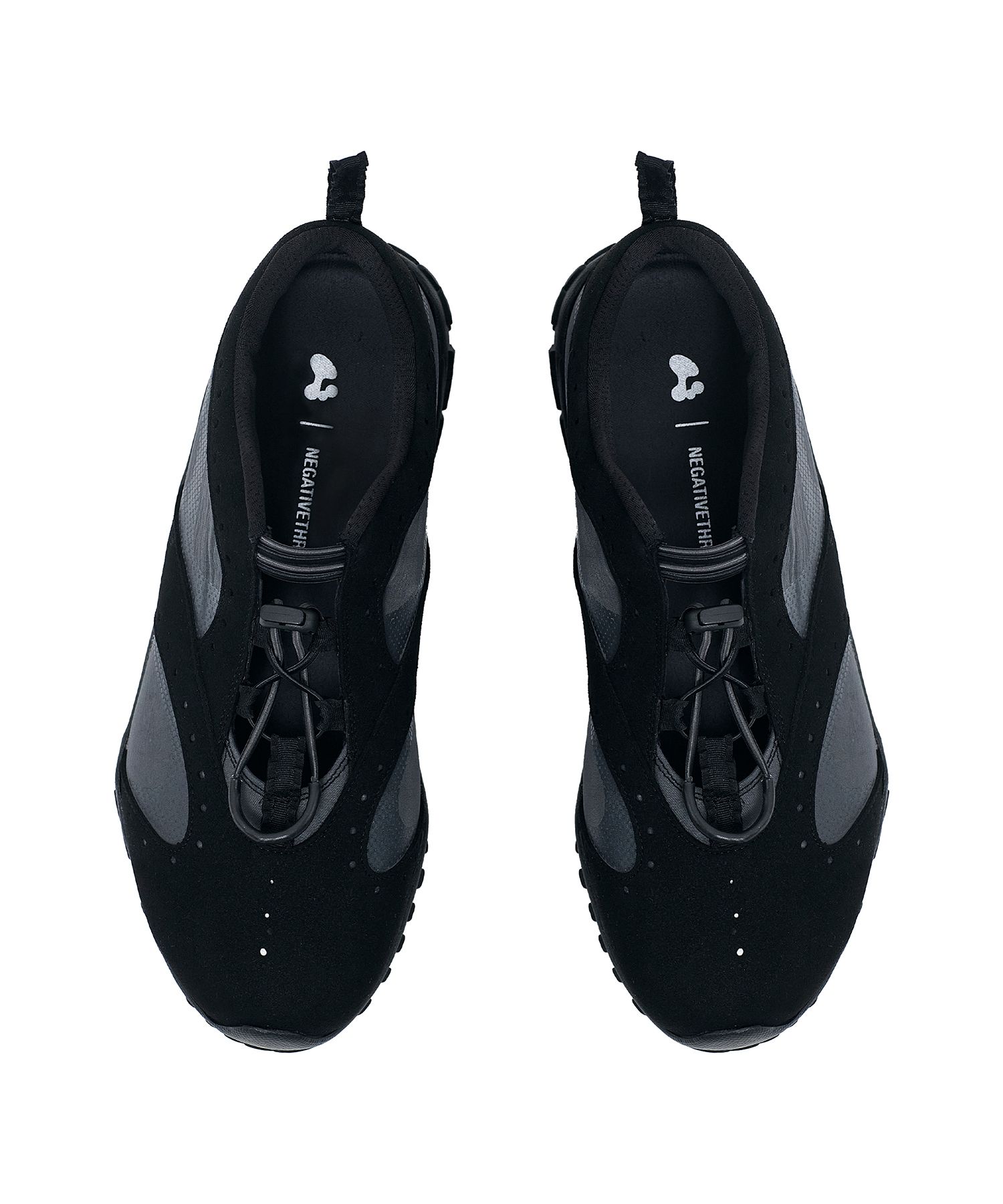 MUSINSA公式 | HUG YOUR SKIN Half tone String Sneakers (Black)