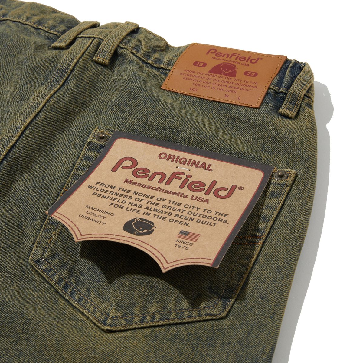 펜필드(PENFIELD) VINTAGE DYEING PIONEER SKIRT MOSS_FQ3WS02F