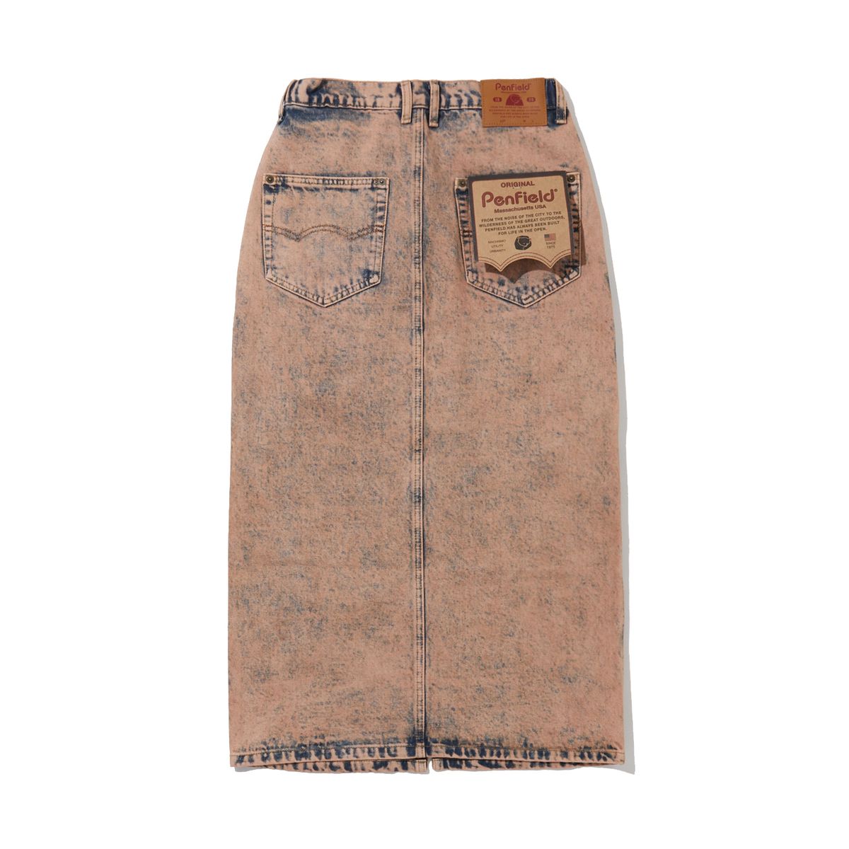 펜필드(PENFIELD) VINTAGE DYEING PIONEER SKIRT BROWN PINK_FQ3WS01F