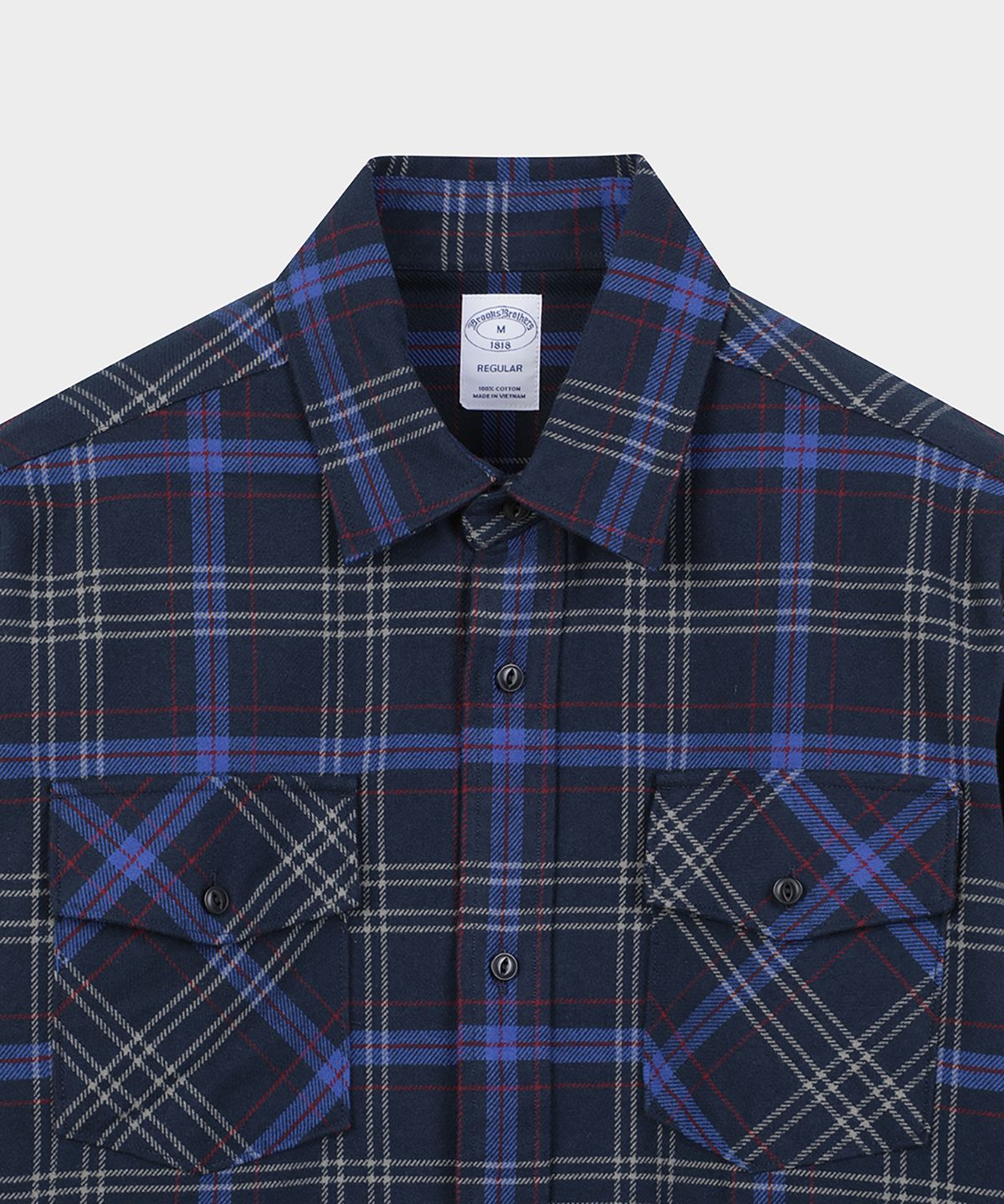 브룩스 브라더스(BROOKS BROTHERS) 플란넬 셔츠자켓 (네이비) (BBTHMF3591QEF)