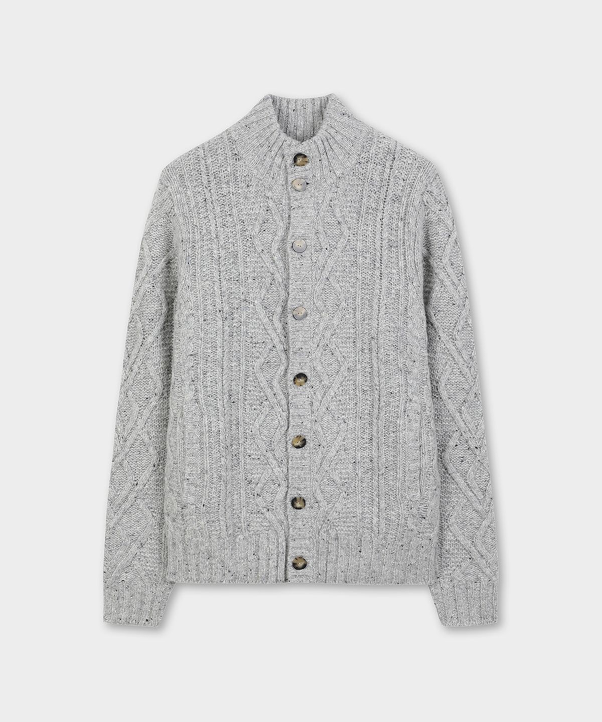 브룩스 브라더스(BROOKS BROTHERS) 도네갈 아란 케이블 버튼가디건 (그레이) (BBWCMM3926WEW)