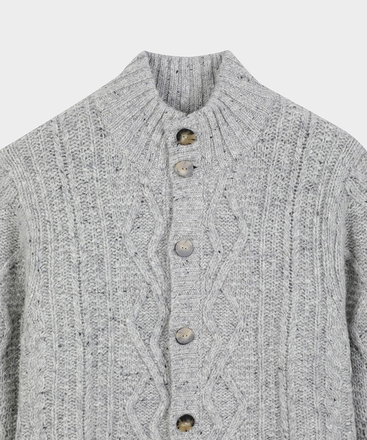 브룩스 브라더스(BROOKS BROTHERS) 도네갈 아란 케이블 버튼가디건 (그레이) (BBWCMM3926WEW)