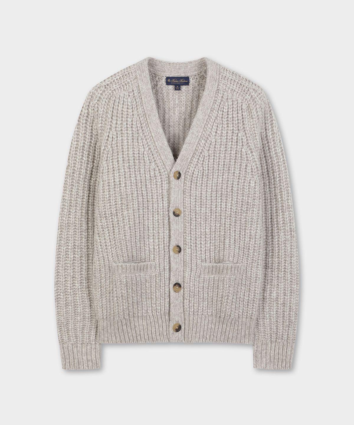 브룩스 브라더스(BROOKS BROTHERS) 아카이브 잉글리시 립 가디건 (베이지) (BBWCMM3944XEW)