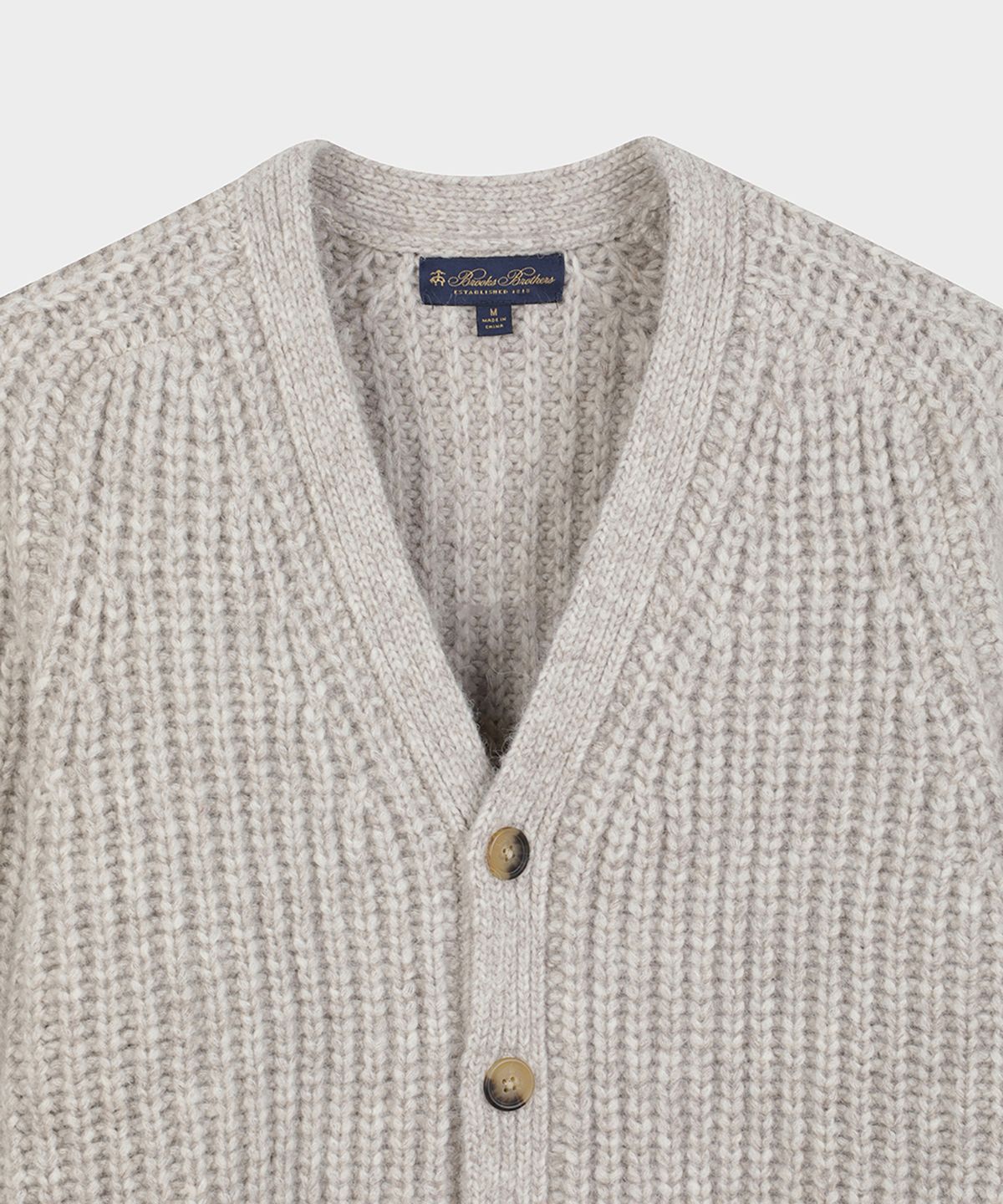브룩스 브라더스(BROOKS BROTHERS) 아카이브 잉글리시 립 가디건 (베이지) (BBWCMM3944XEW)