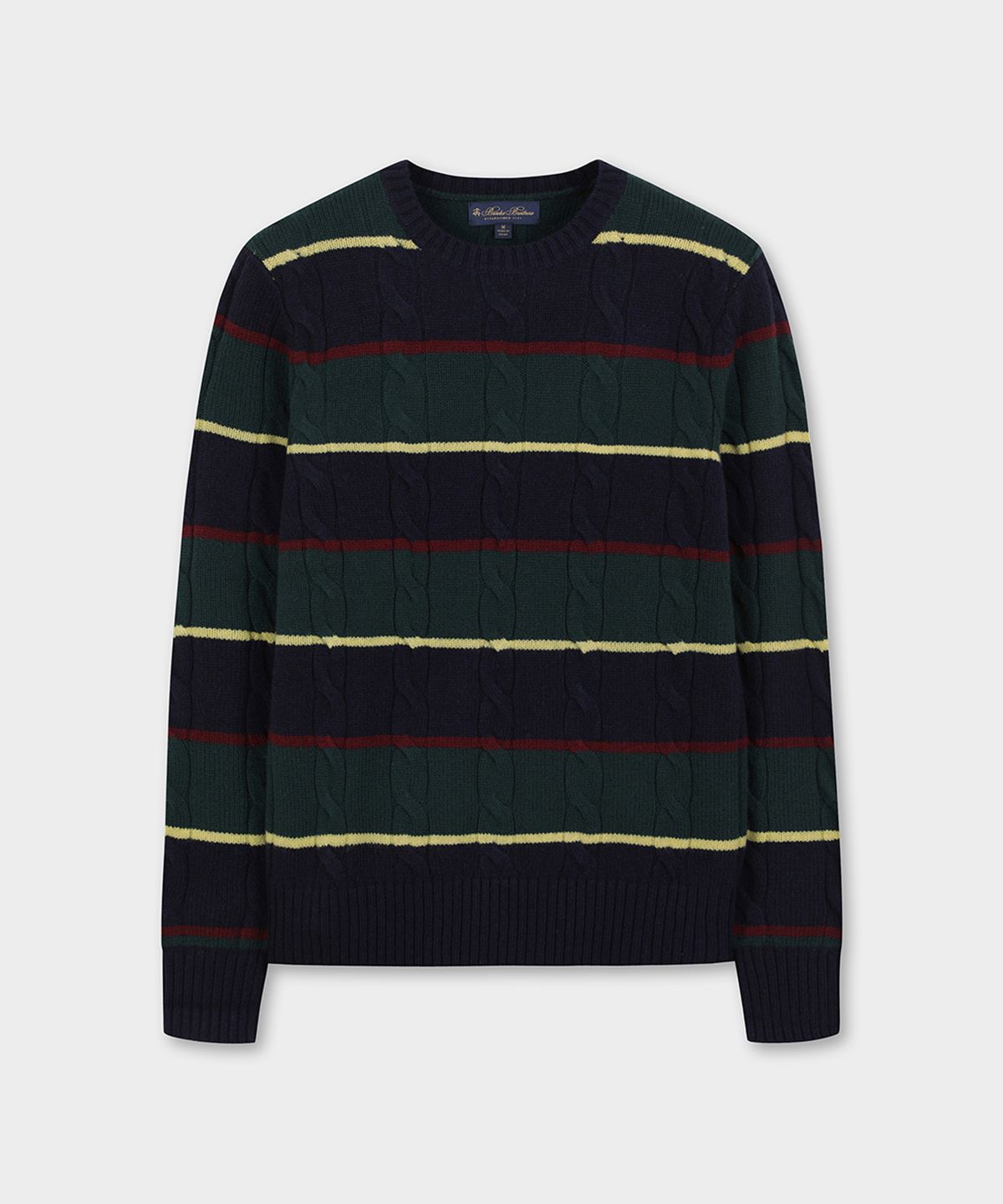 브룩스 브라더스(BROOKS BROTHERS) 아카이브 케이블 스트라이프 스웨터 (멀티) (BBWRMM3889WEW)