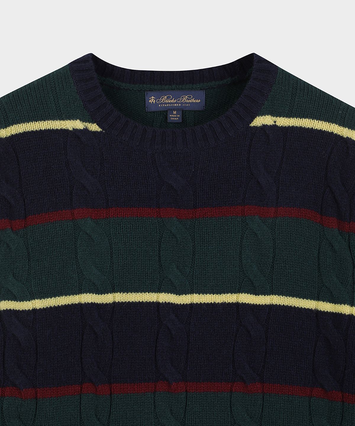 브룩스 브라더스(BROOKS BROTHERS) 아카이브 케이블 스트라이프 스웨터 (멀티) (BBWRMM3889WEW)